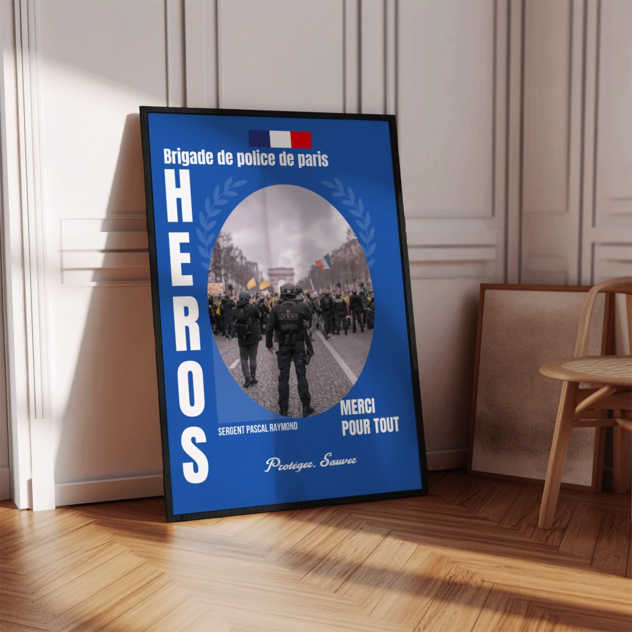Métiers des forces de l'ordre - Affiche personnalisée