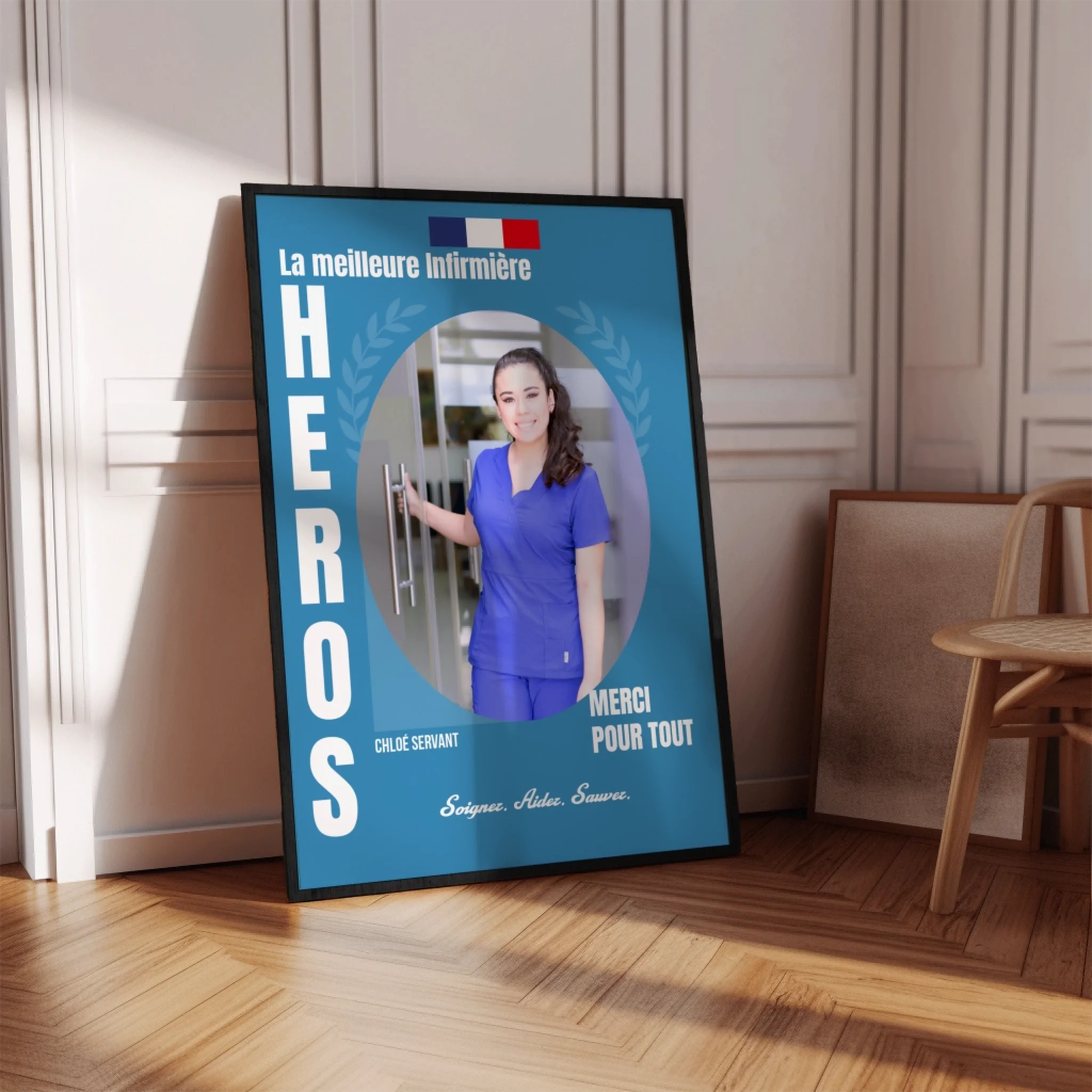 Métiers des soignants - Affiche personnalisée