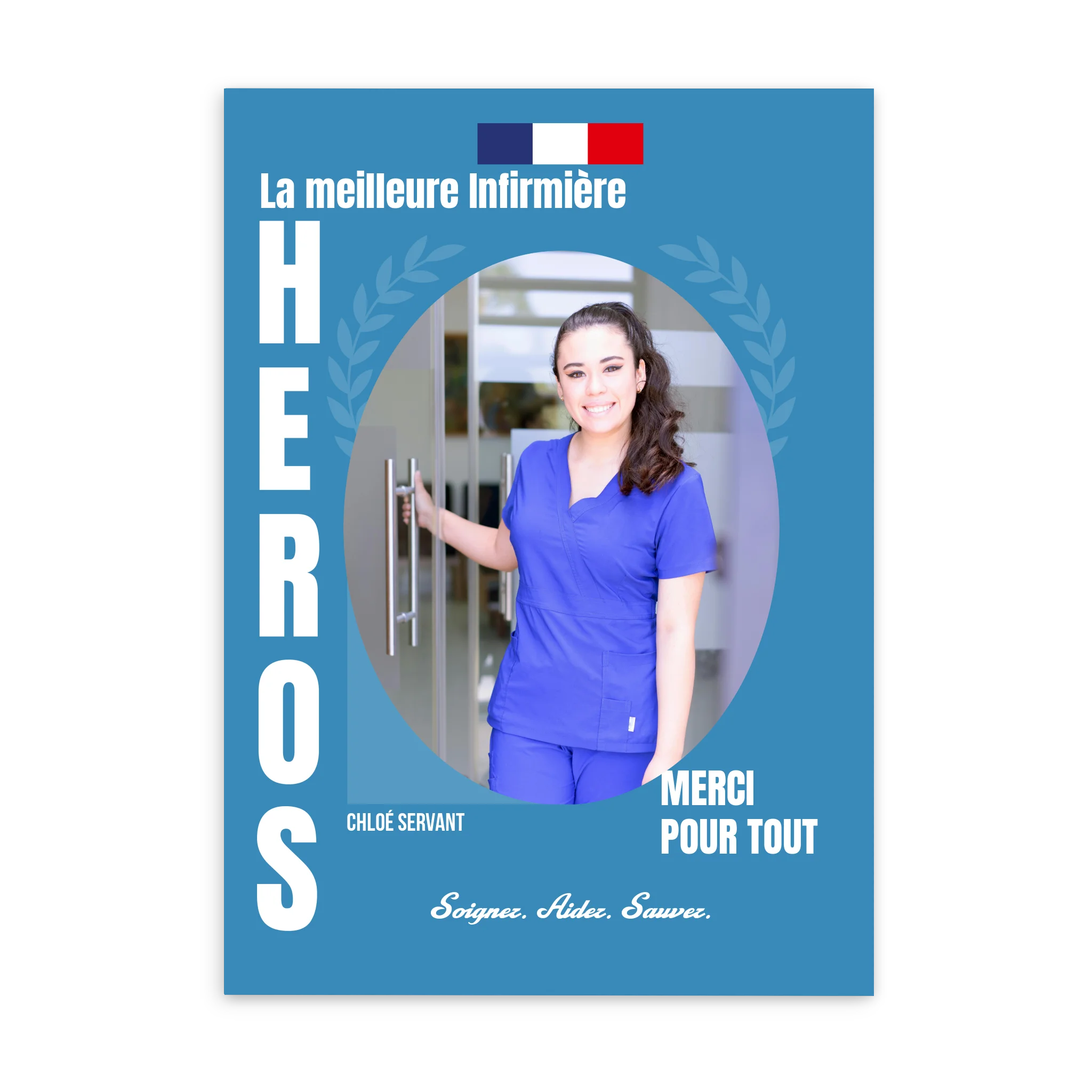 Métiers des soignants - Affiche personnalisée Cadre Vertical / Poster sans cadre / 50x70 cm Jetaimeparis France