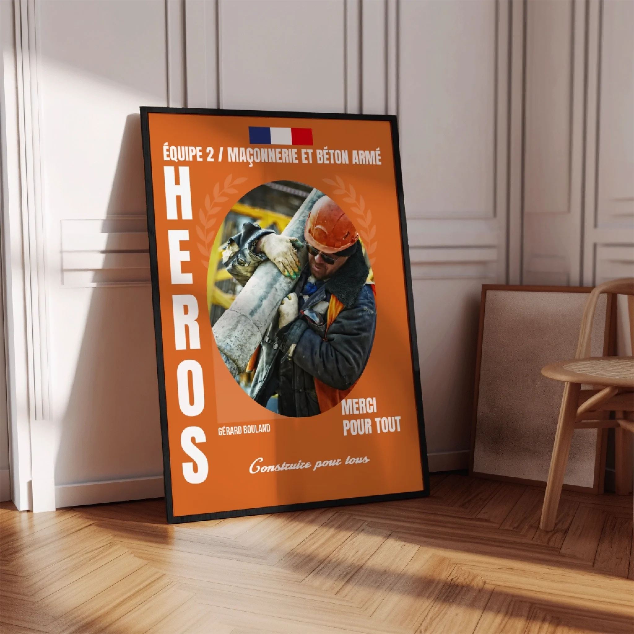 Métiers du BTP - Affiche personnalisée