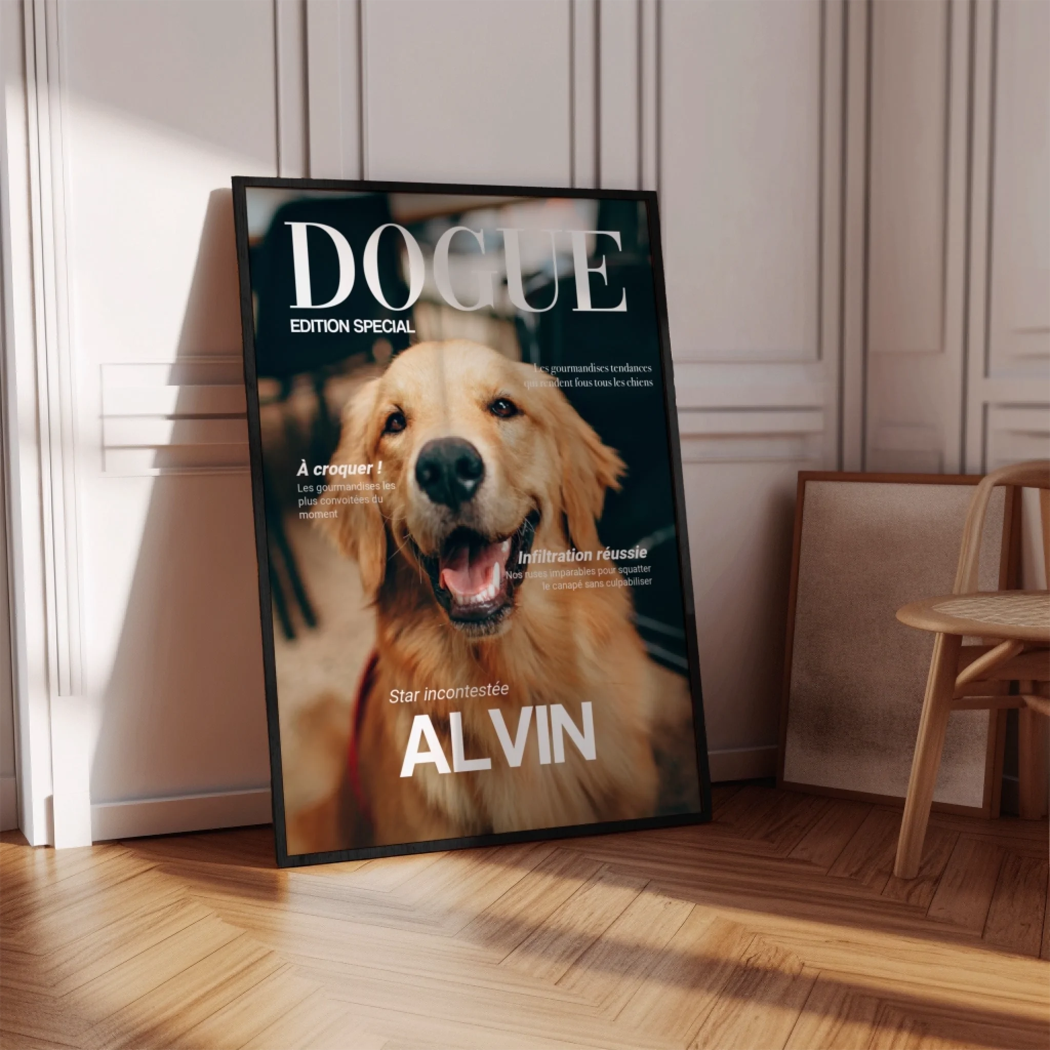 DOGUE - Affiche chien personnalisée