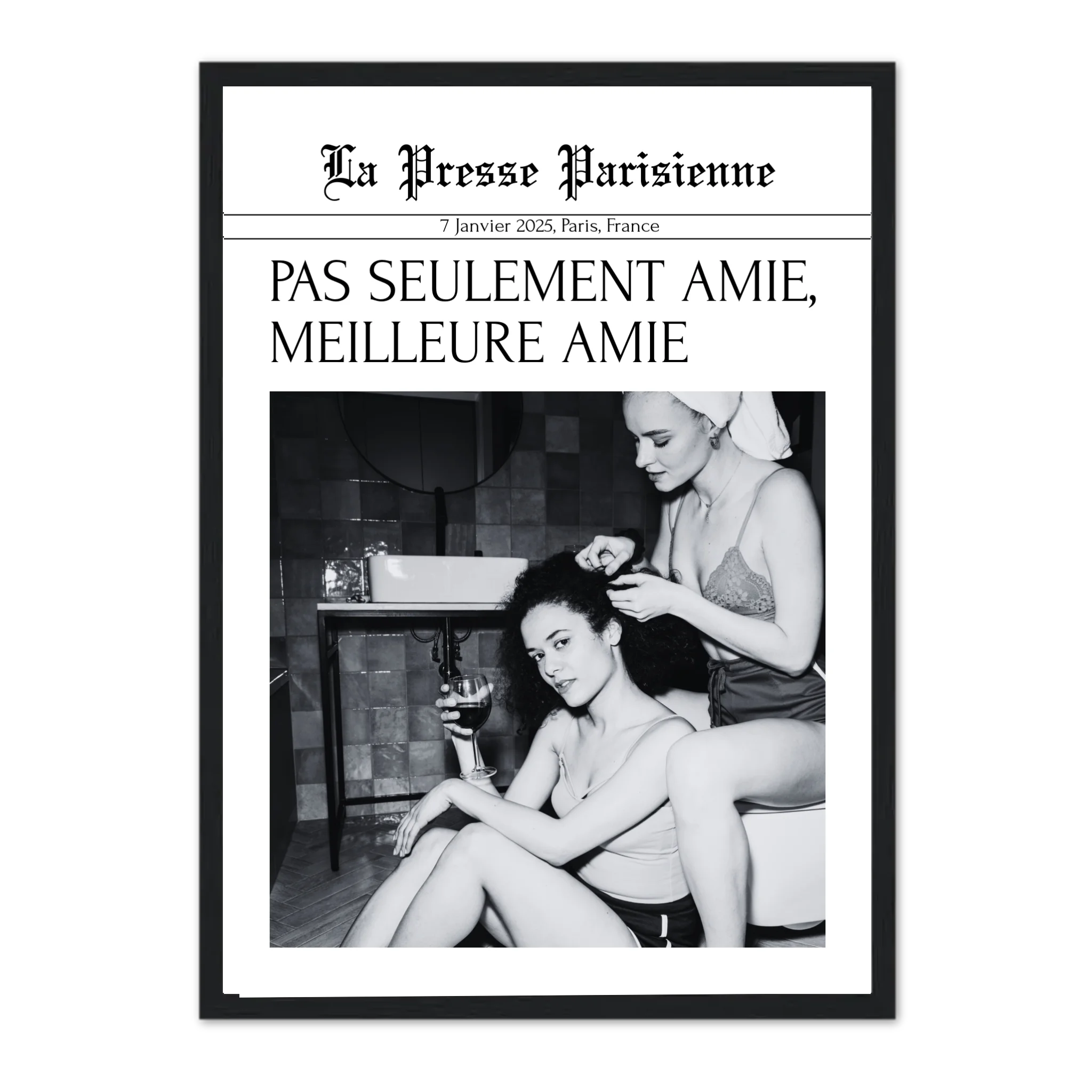 La Gazette - Affiche personnalisée Jetaimeparis France