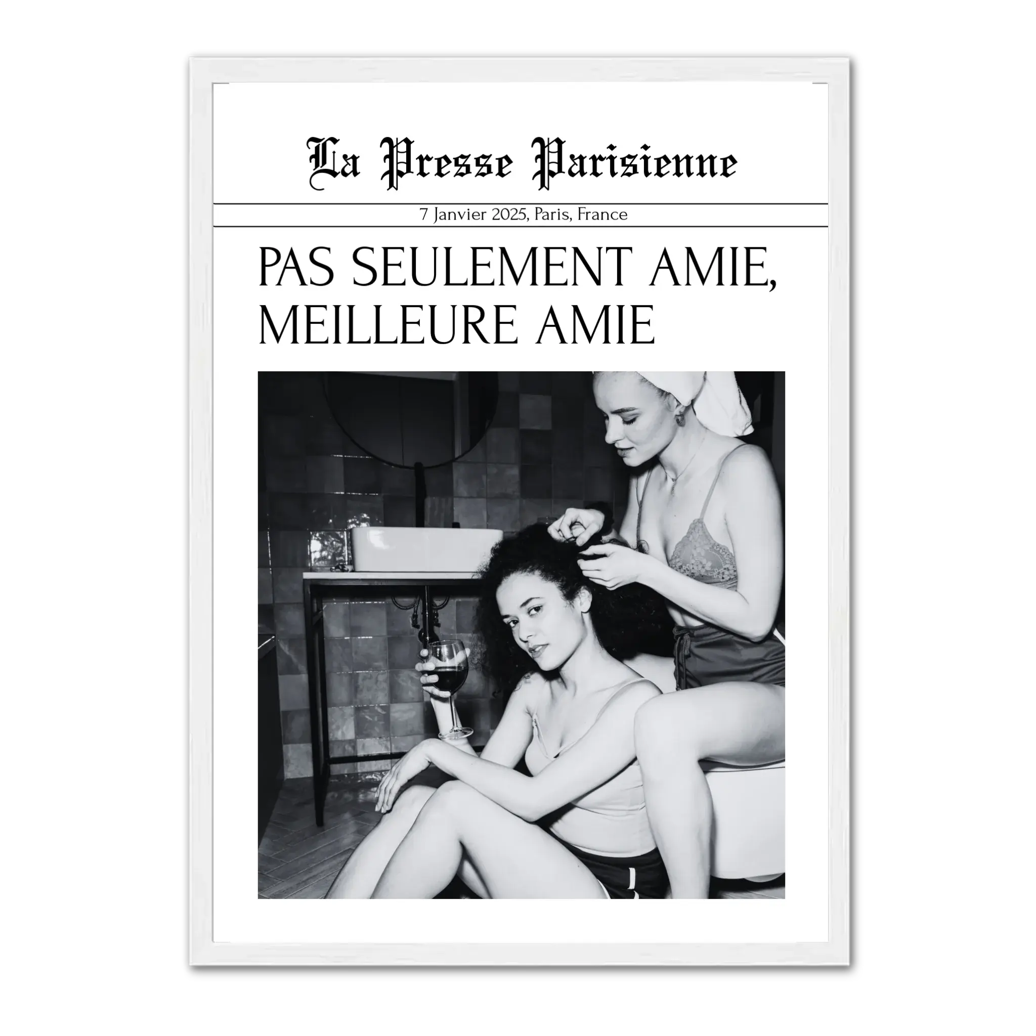 La Gazette - Affiche personnalisée Jetaimeparis France