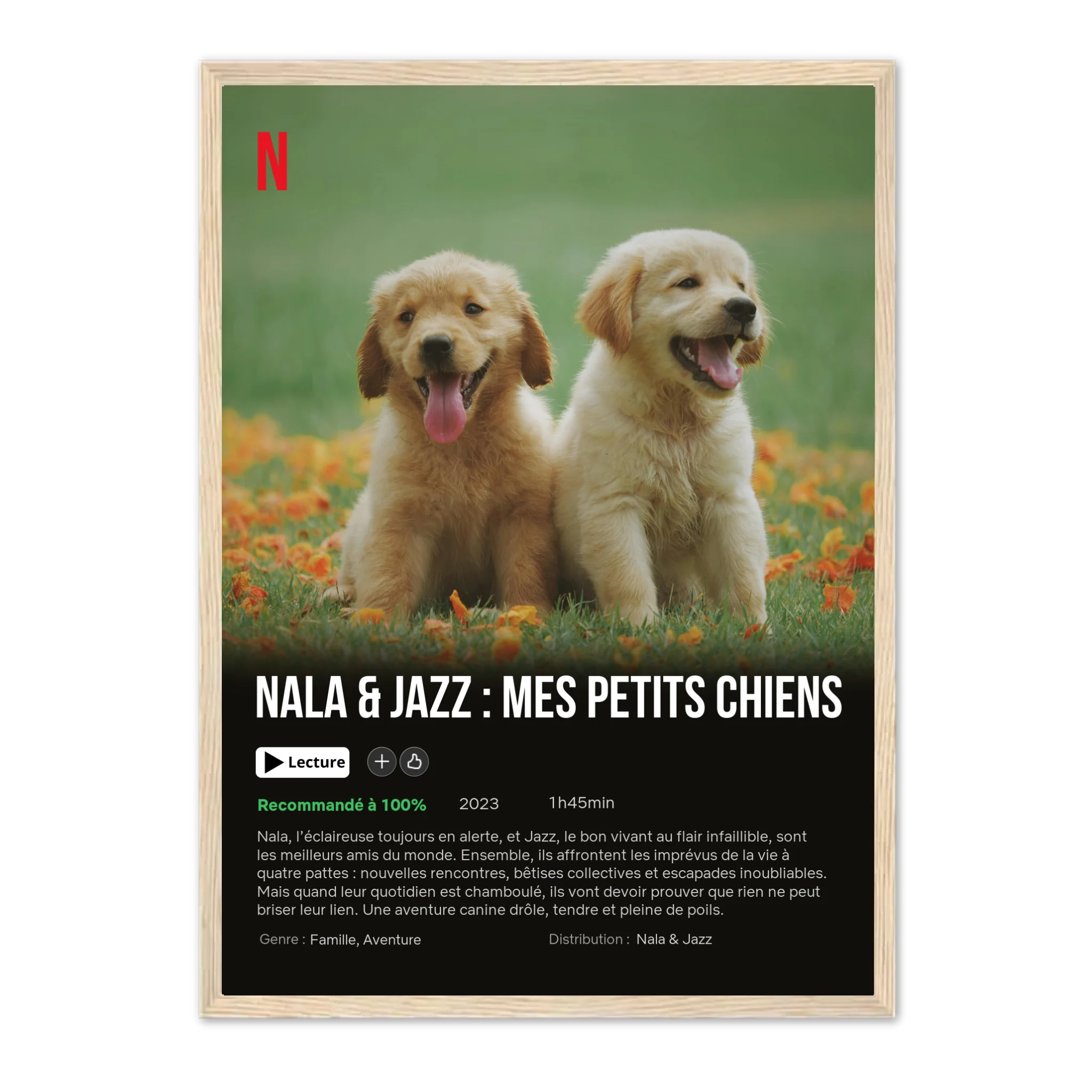 Mon Chien - Affiche de Film - Affiche personnalisée Jetaimeparis France