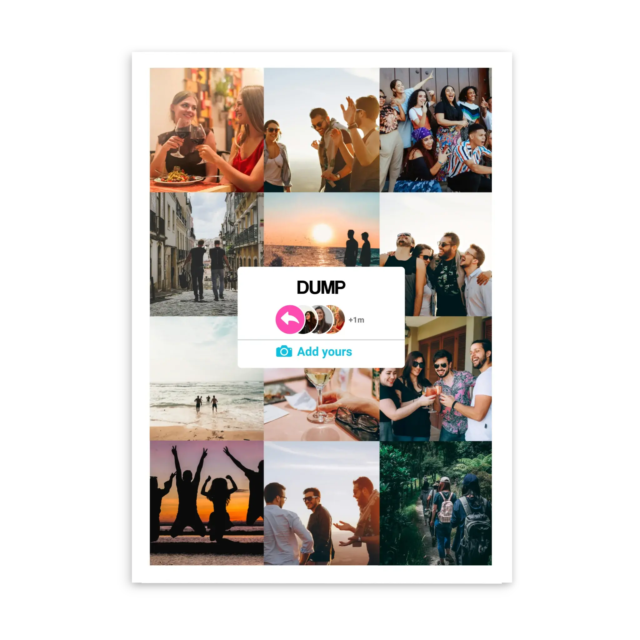 DUMP Instagram - Affiche personnalisée Jetaimeparis France