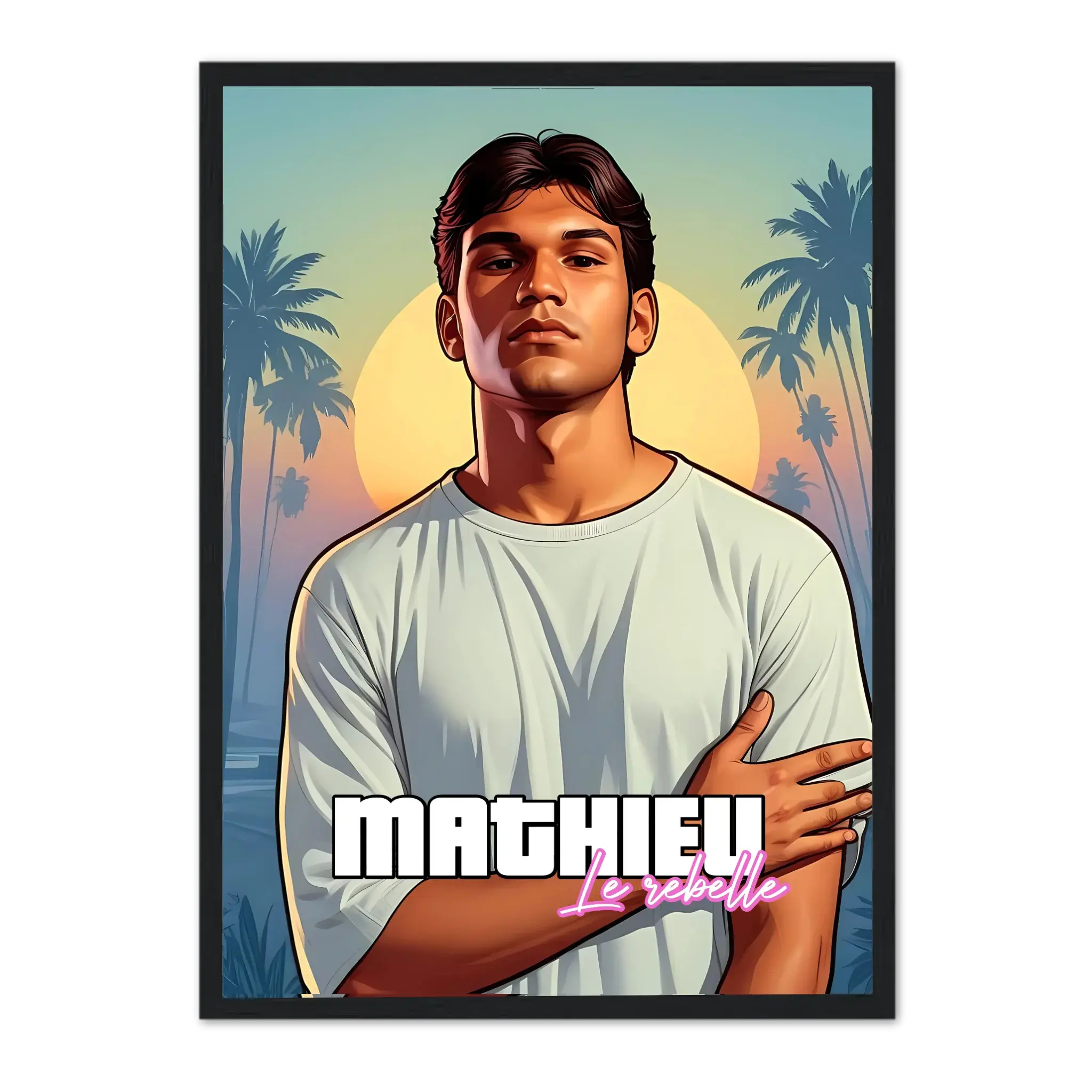 GTA Style - Affiche personnalisée Jetaimeparis France