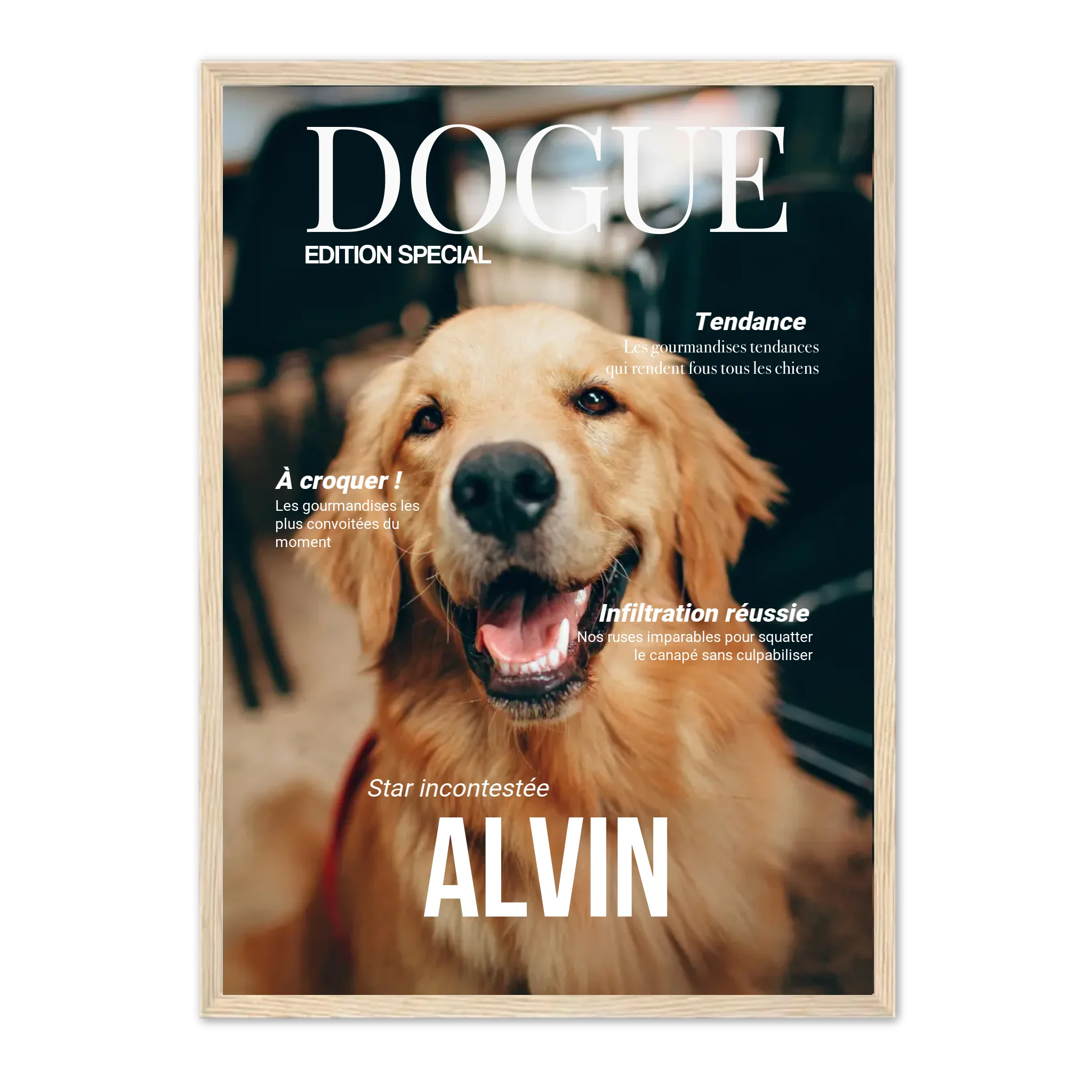 DOGUE - Affiche chien personnalisée