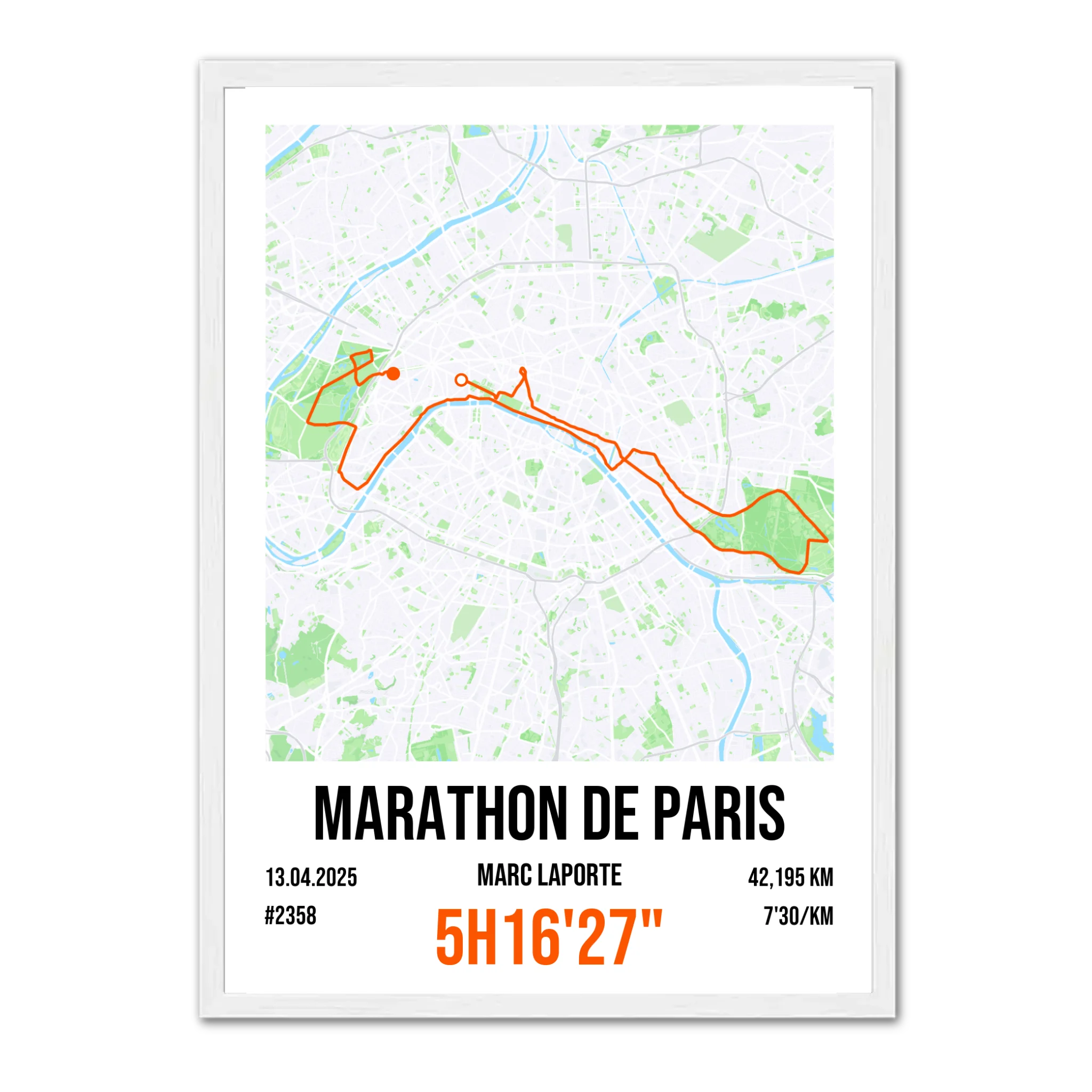 Marathon - Affiche personnalisée
