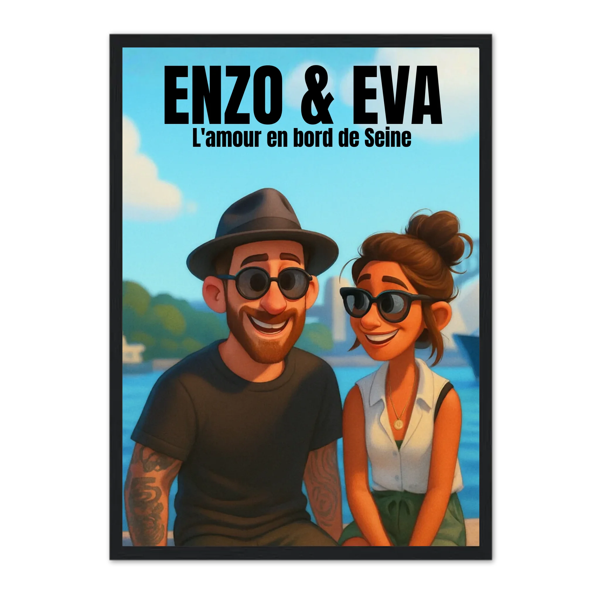 Pixar - Affiche personnalisée Jetaimeparis France