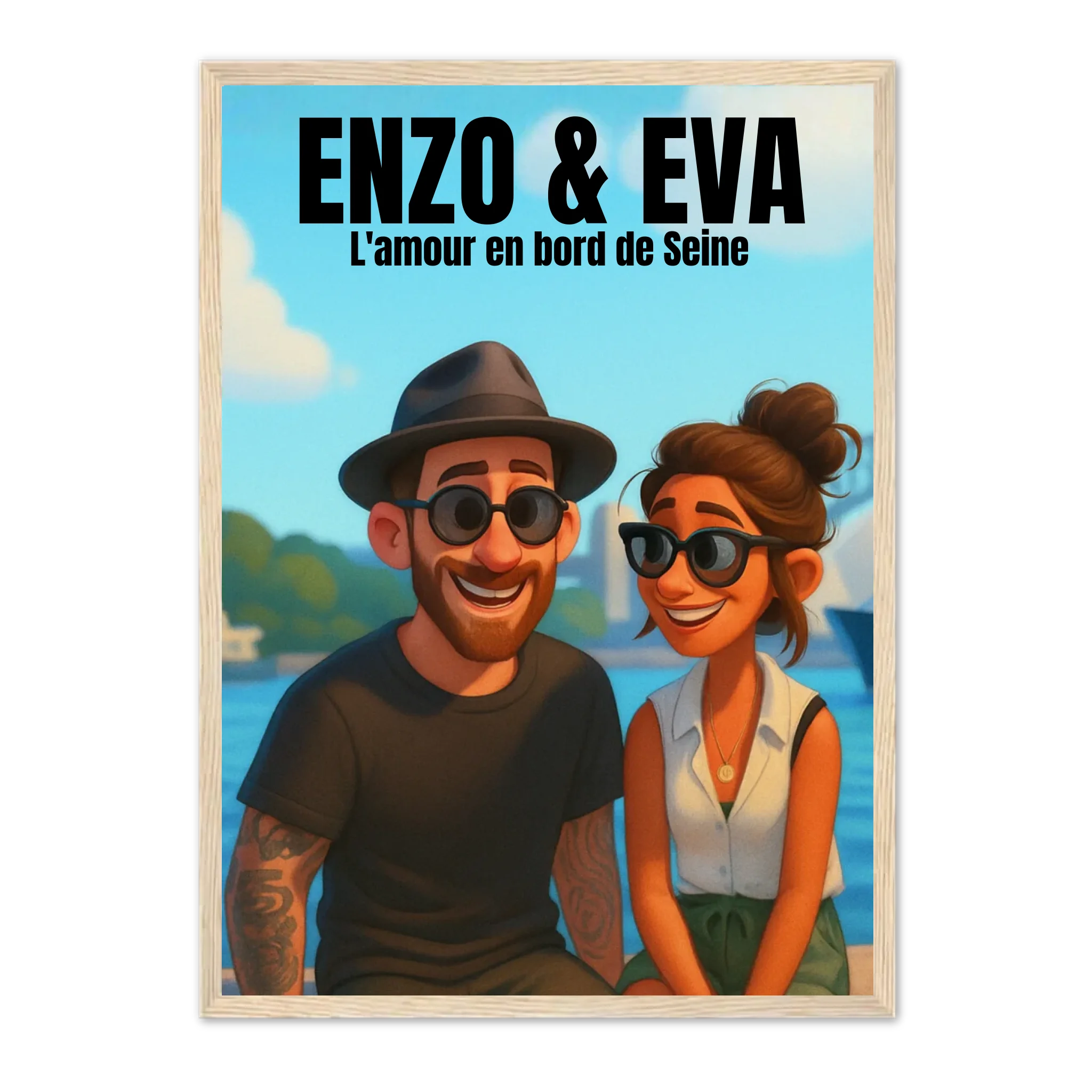 Pixar - Affiche personnalisée Jetaimeparis France