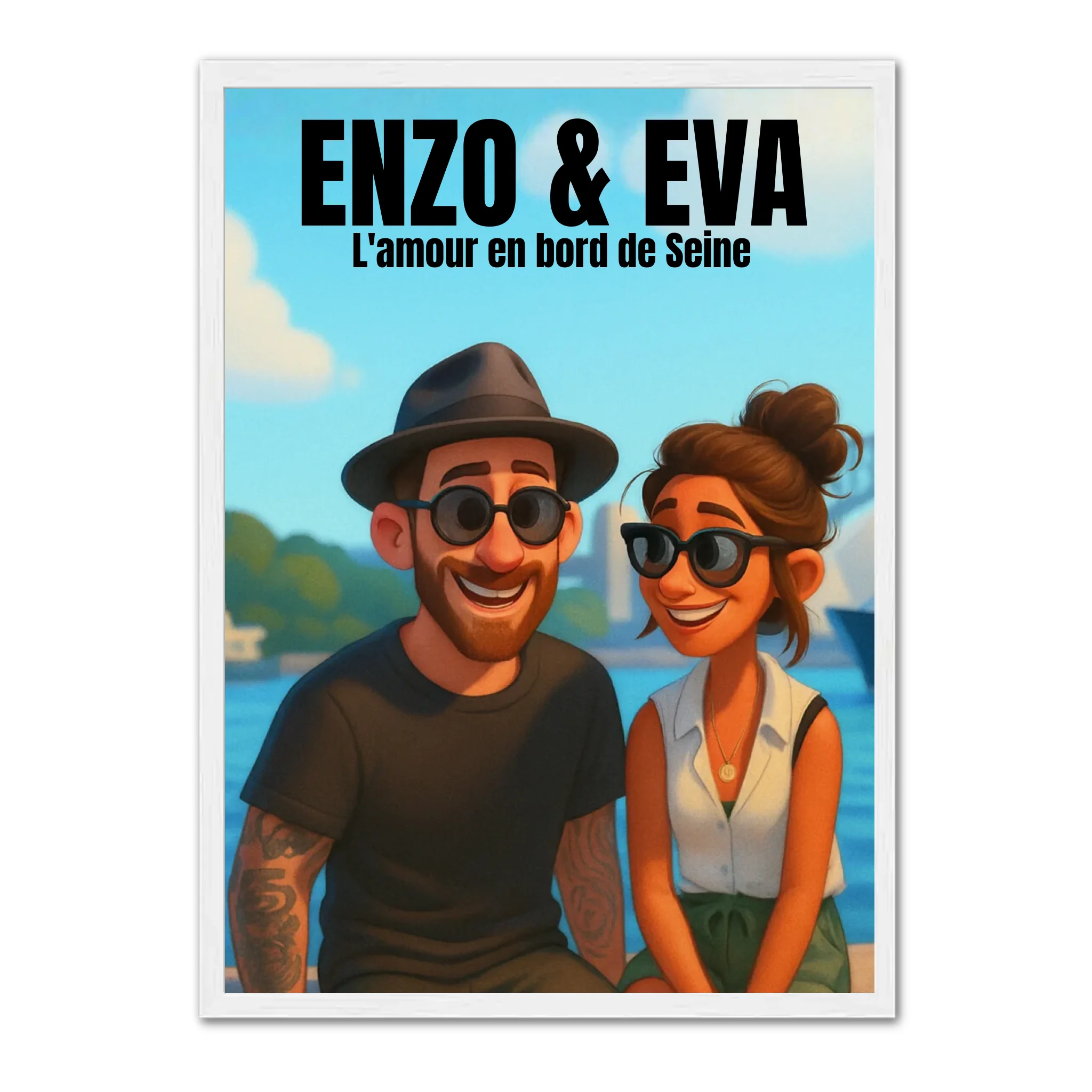 Pixar - Affiche personnalisée Jetaimeparis France