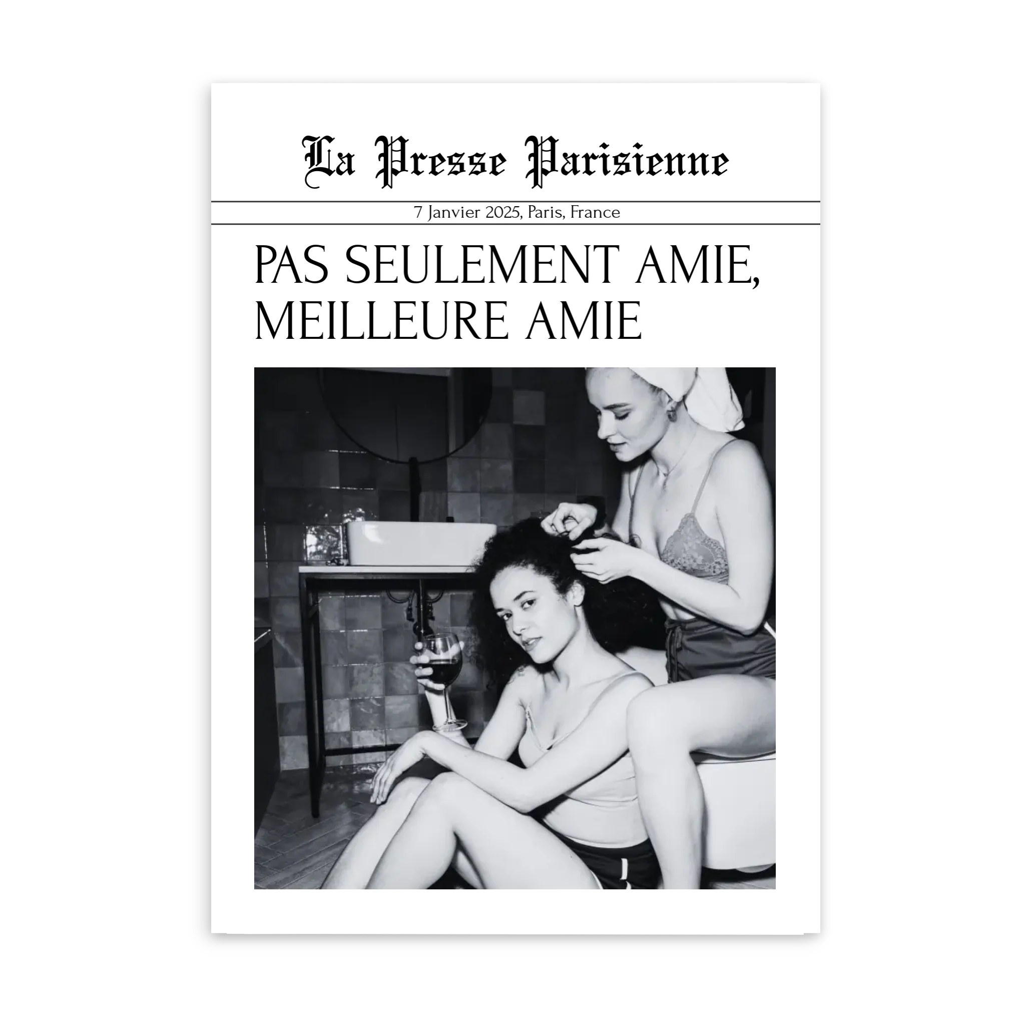 La Gazette - Affiche personnalisée Jetaimeparis France