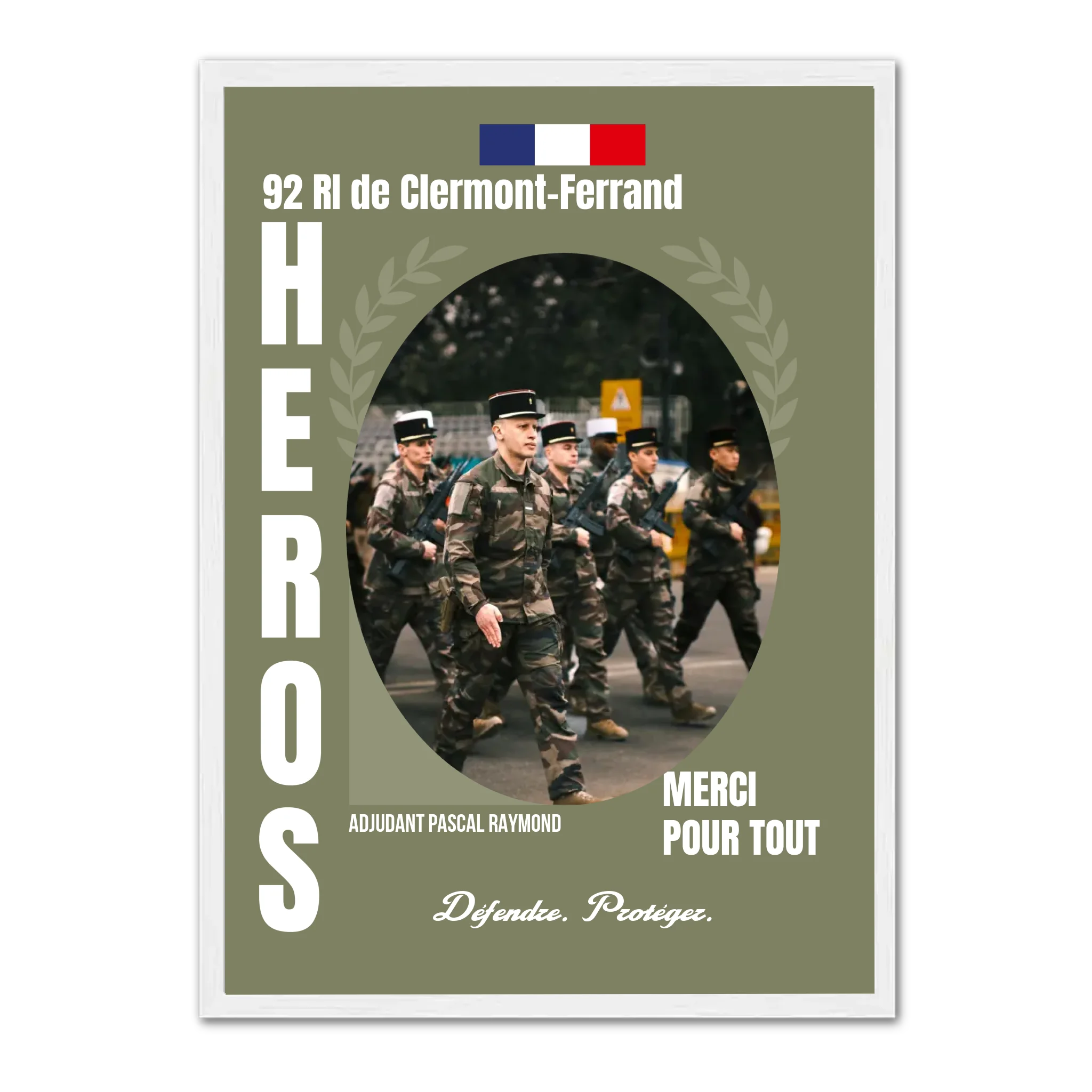 Métiers Militaires - Affiche personnalisée Jetaimeparis France