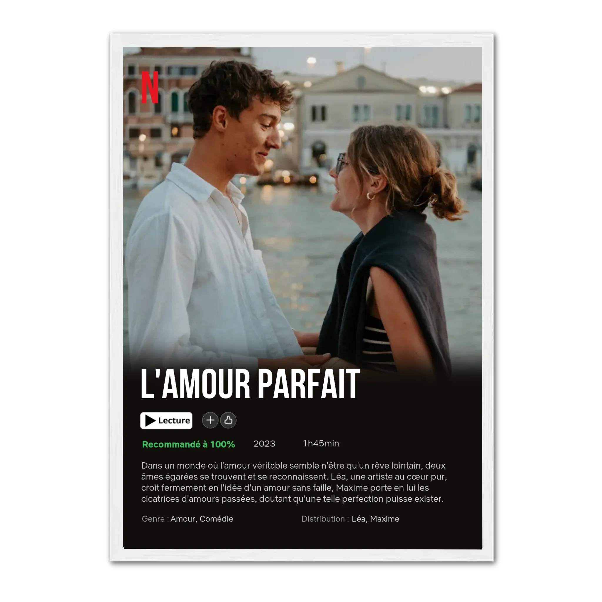Notre Propre Film - Affiche personnalisée Jetaimeparis France