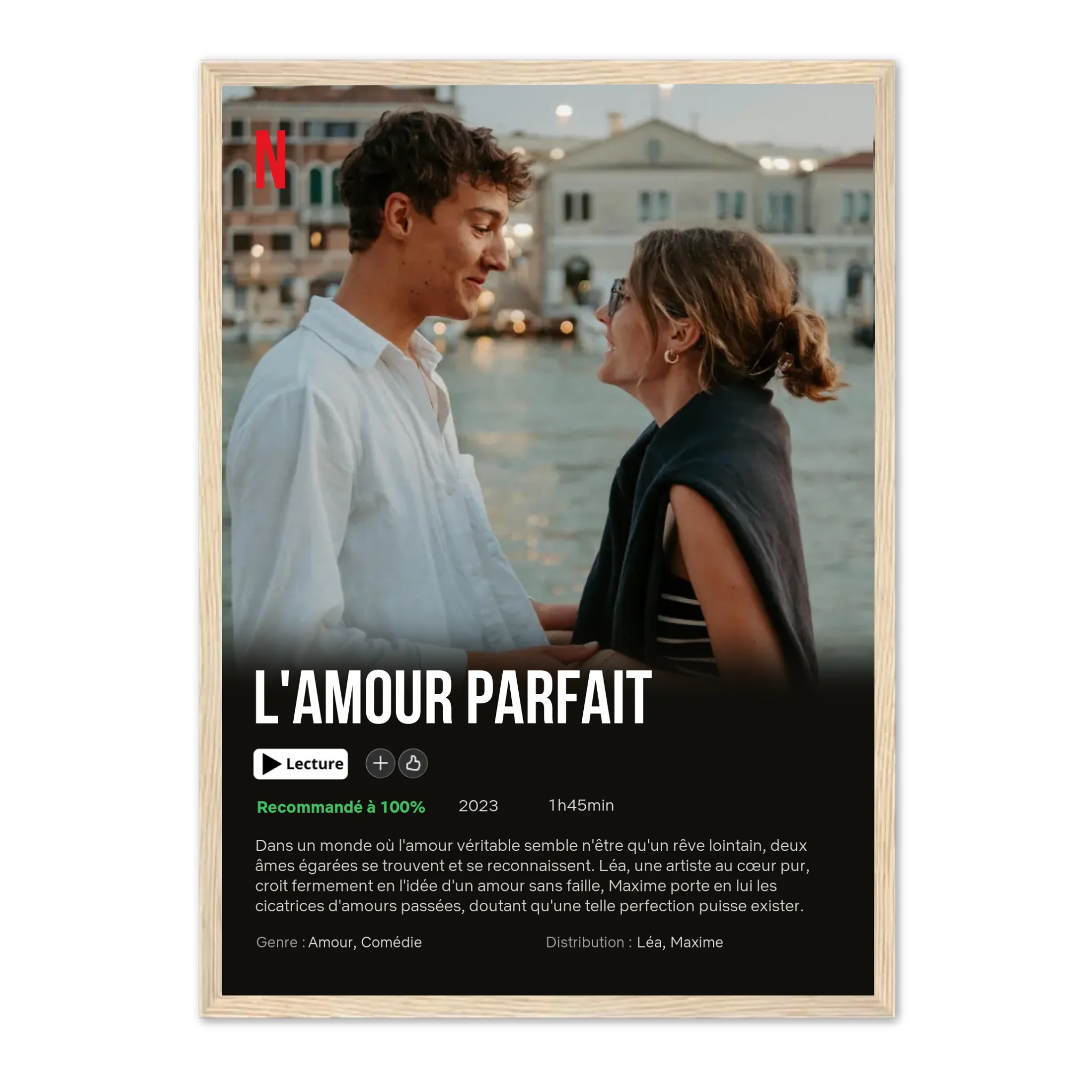 Notre Propre Film - Affiche personnalisée Jetaimeparis France