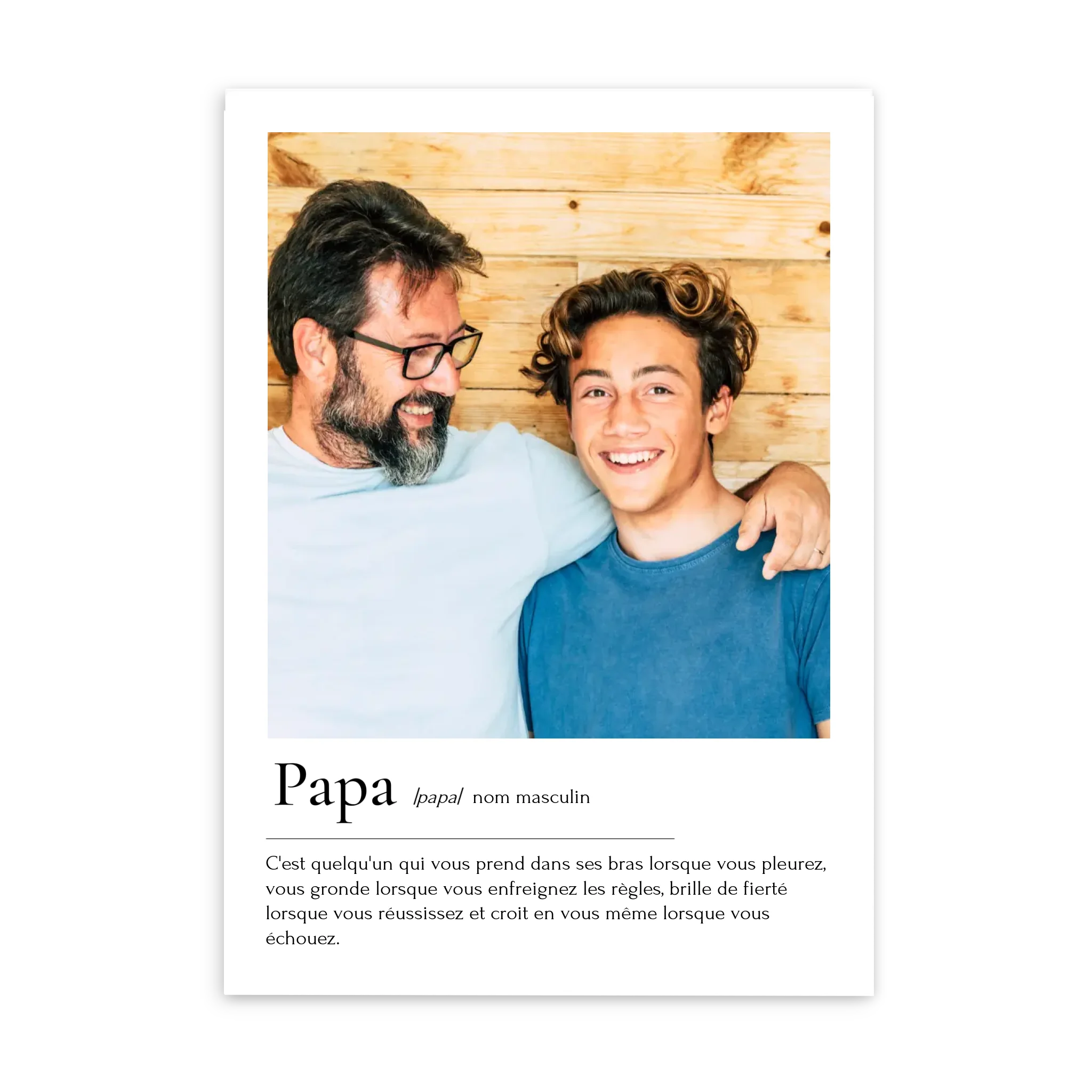 Définition Papa - Affiche personnalisée