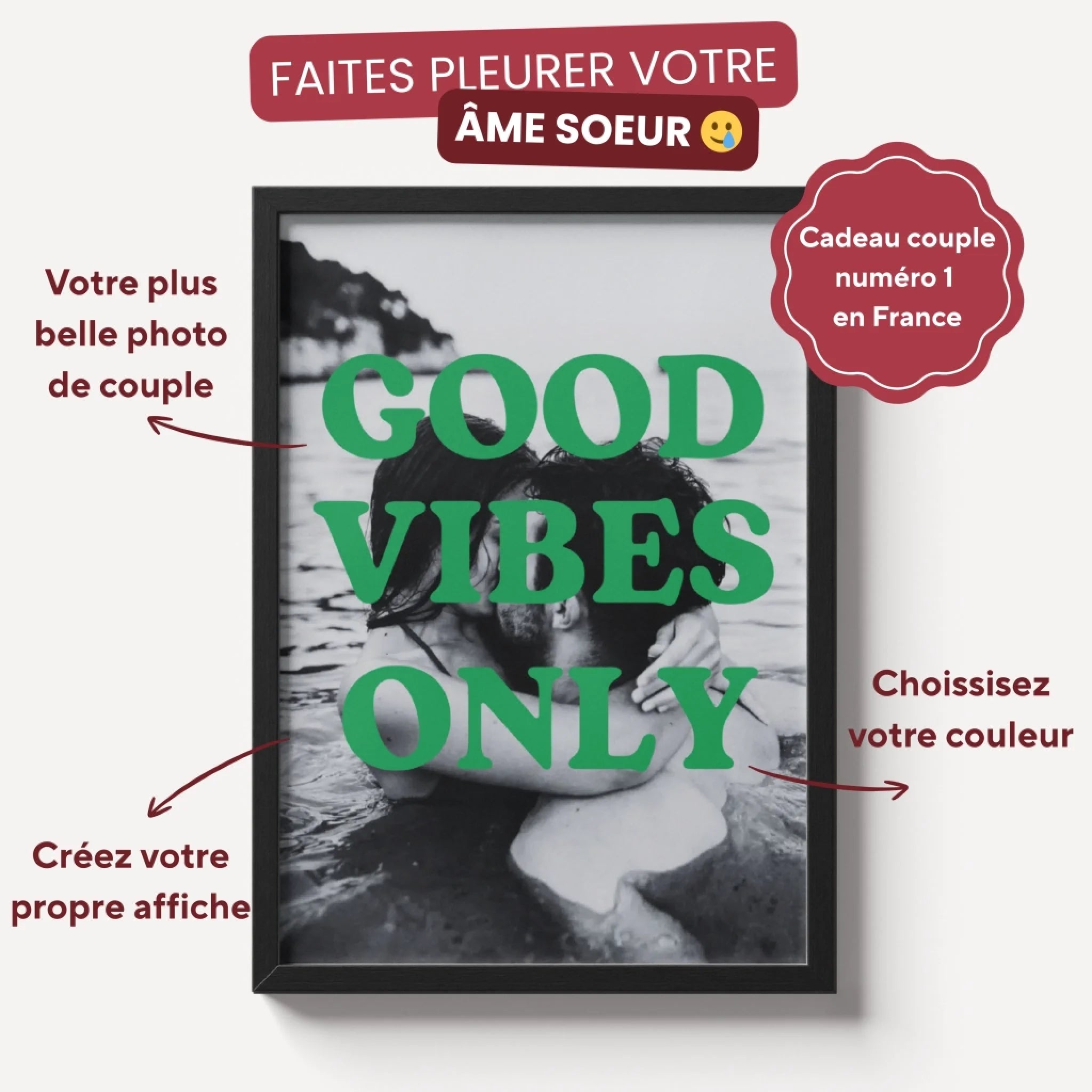 Good Vibes Only - Affiche personnalisée