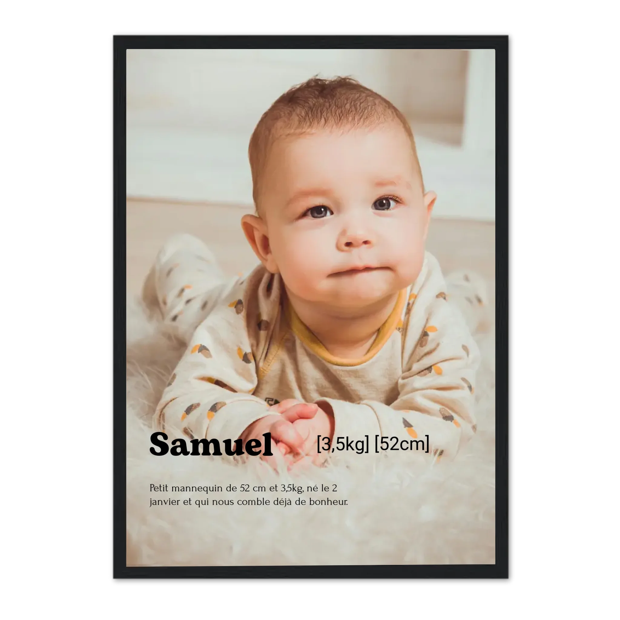 Naissance définition - Affiche personnalisée Jetaimeparis France