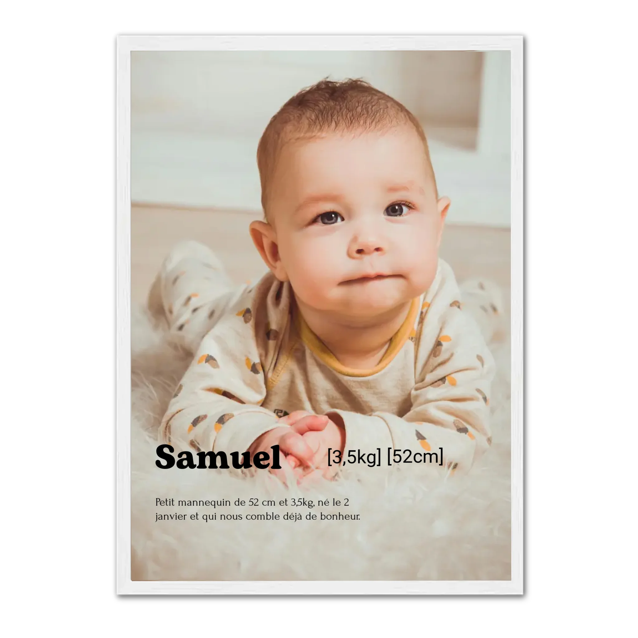 Naissance définition - Affiche personnalisée Jetaimeparis France