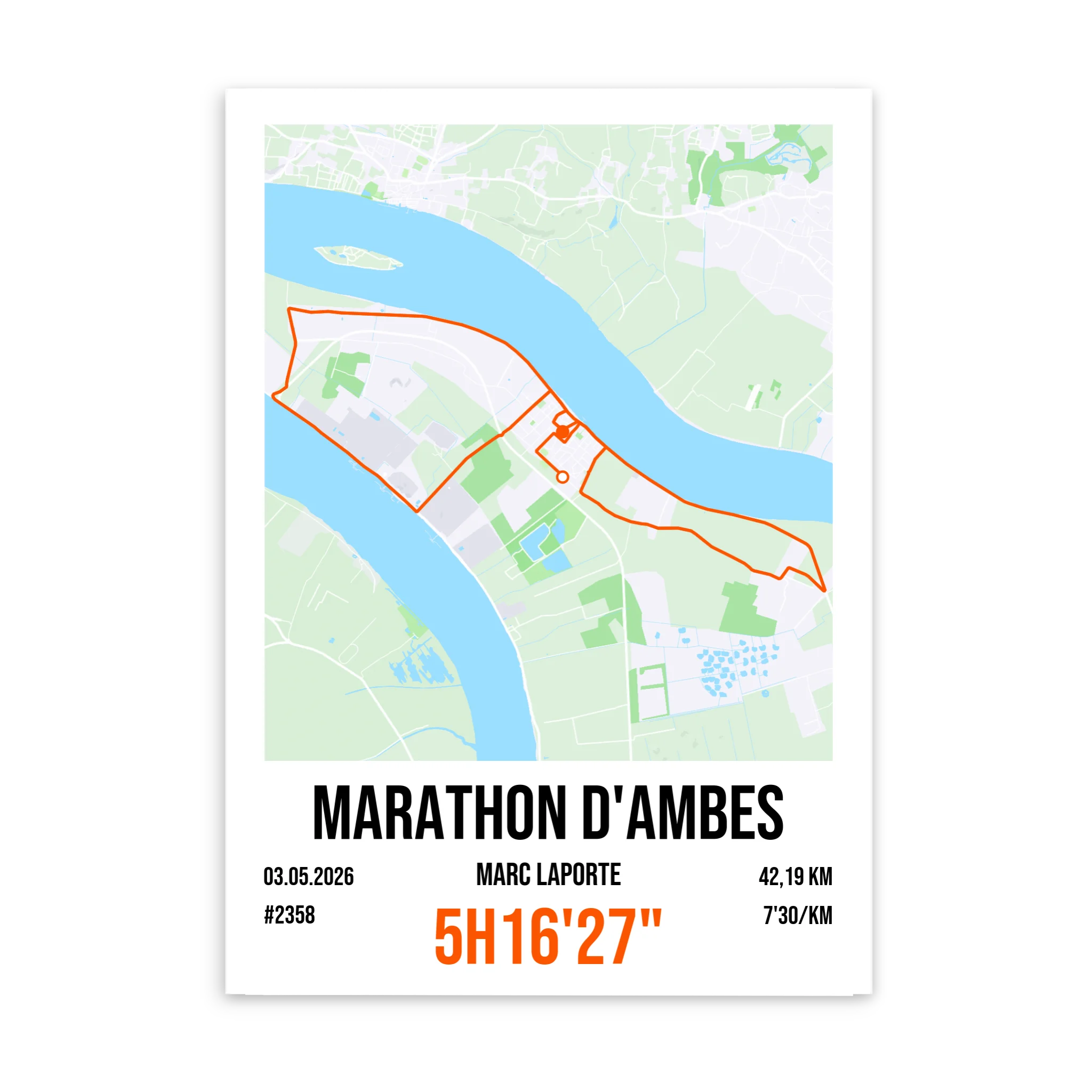 Marathon - Affiche personnalisée