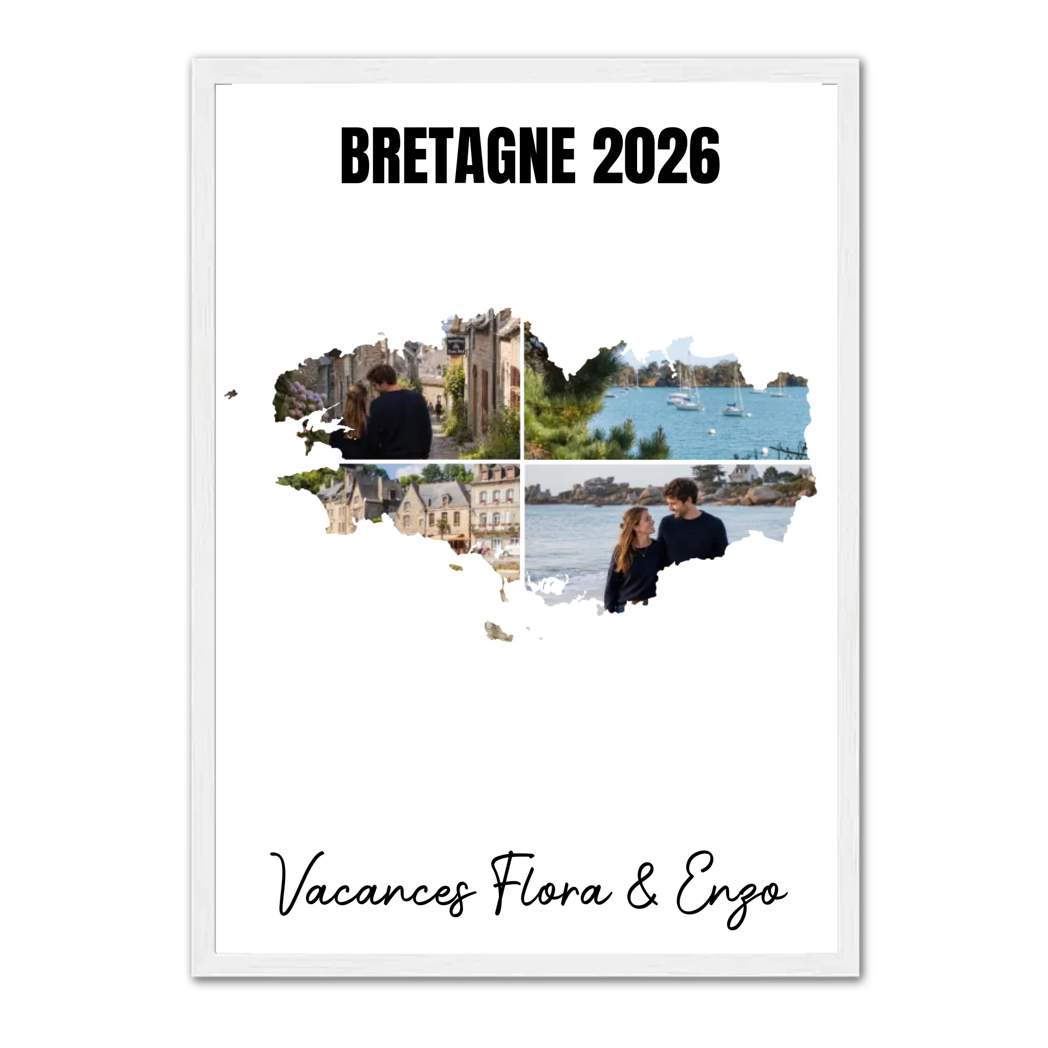 Vacances Bretagne - Affiche personnalisée