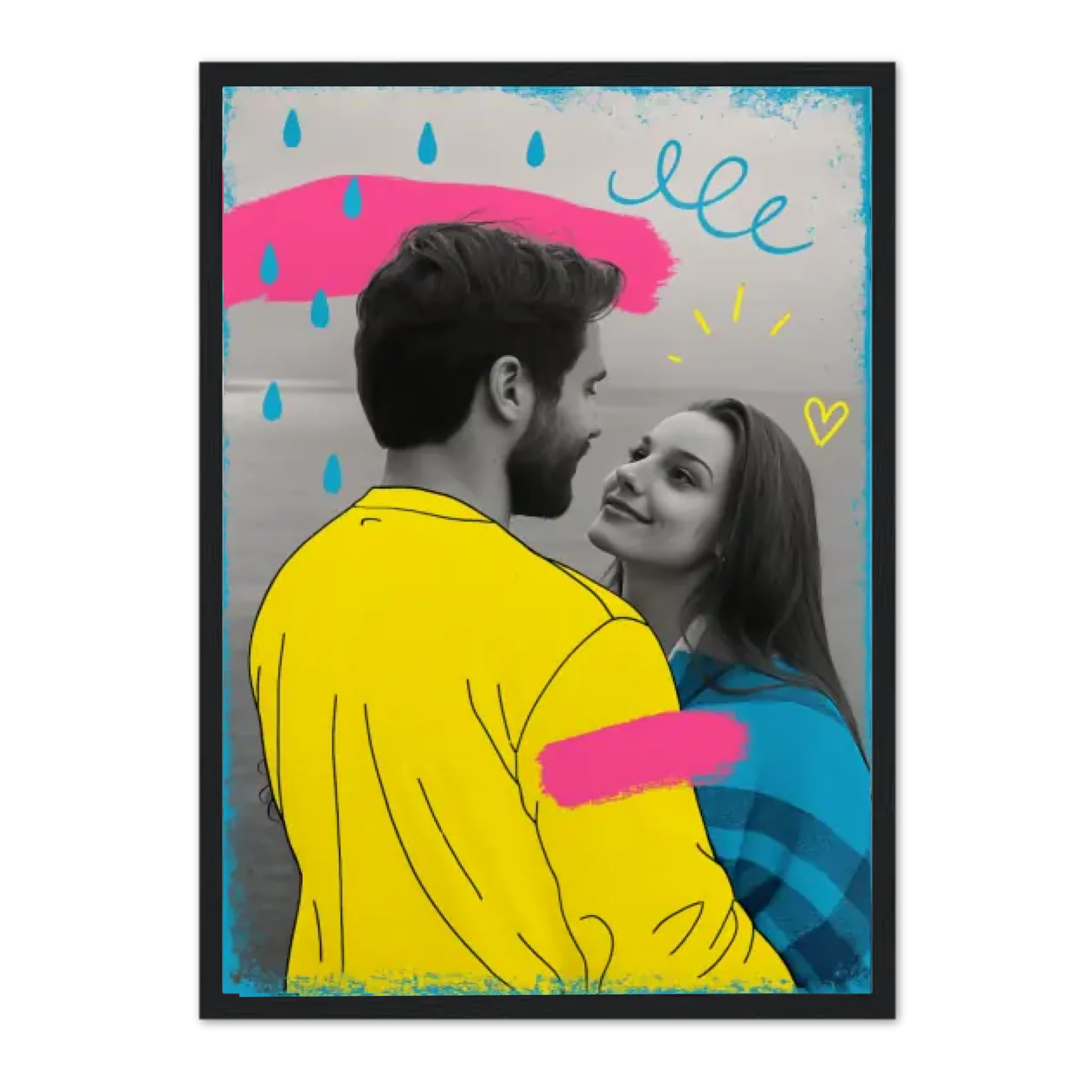 Pop art couple - Affiche personnalisée