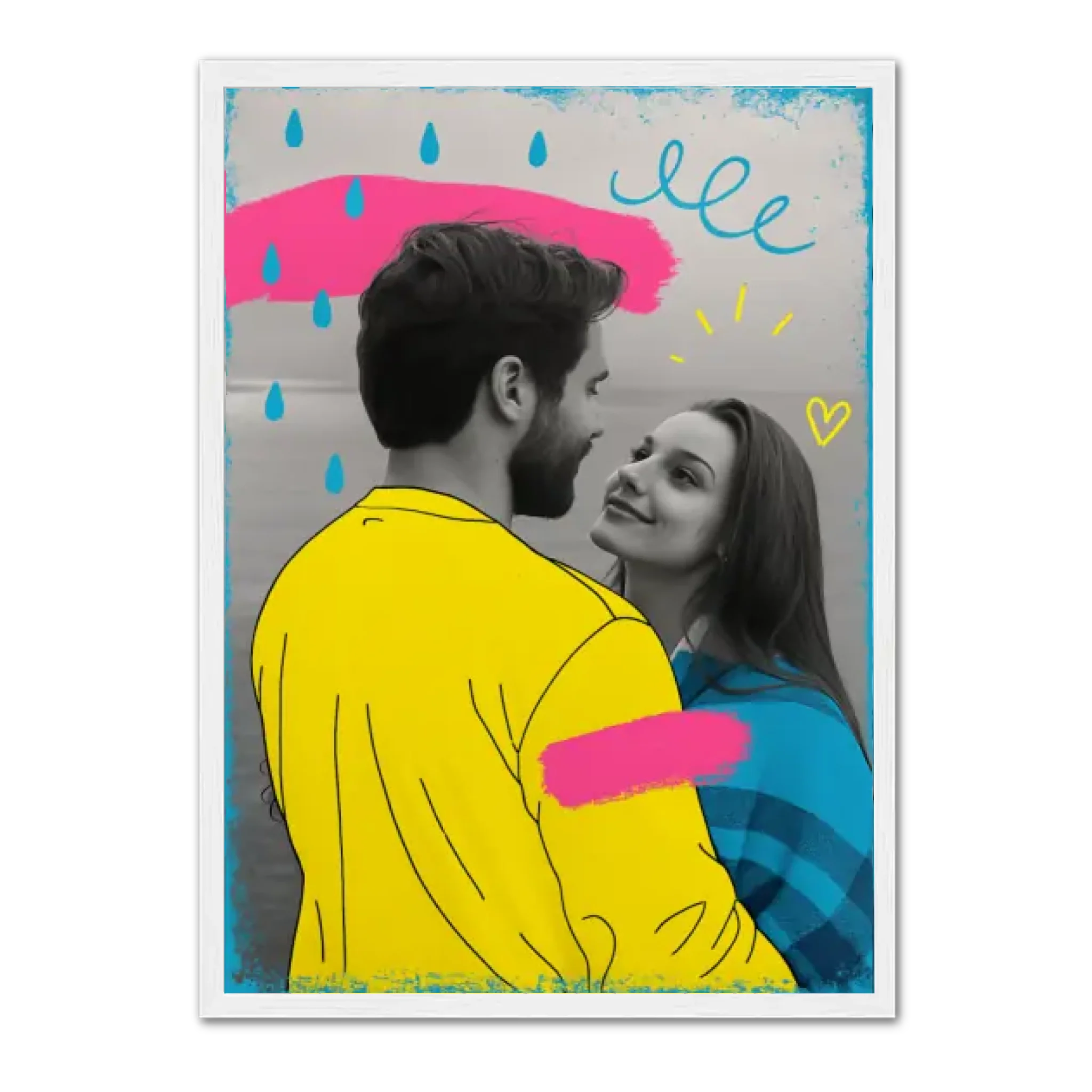 Pop art couple - Affiche personnalisée