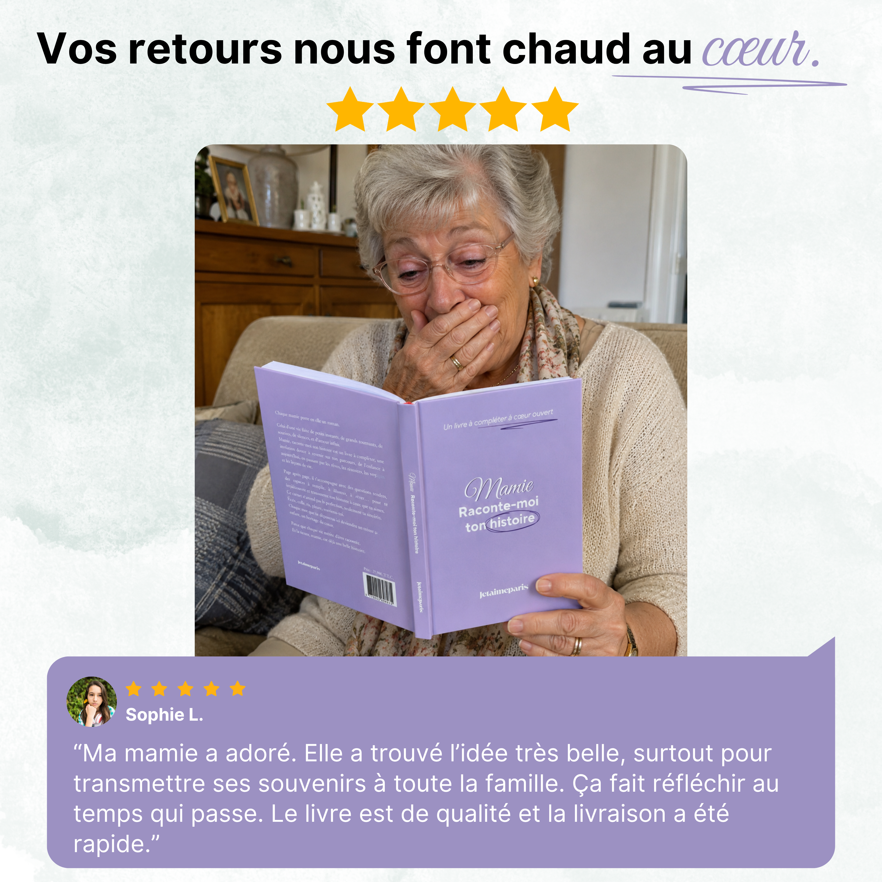 Raconte-moi ton histoire - Livre Jetaimeparis France