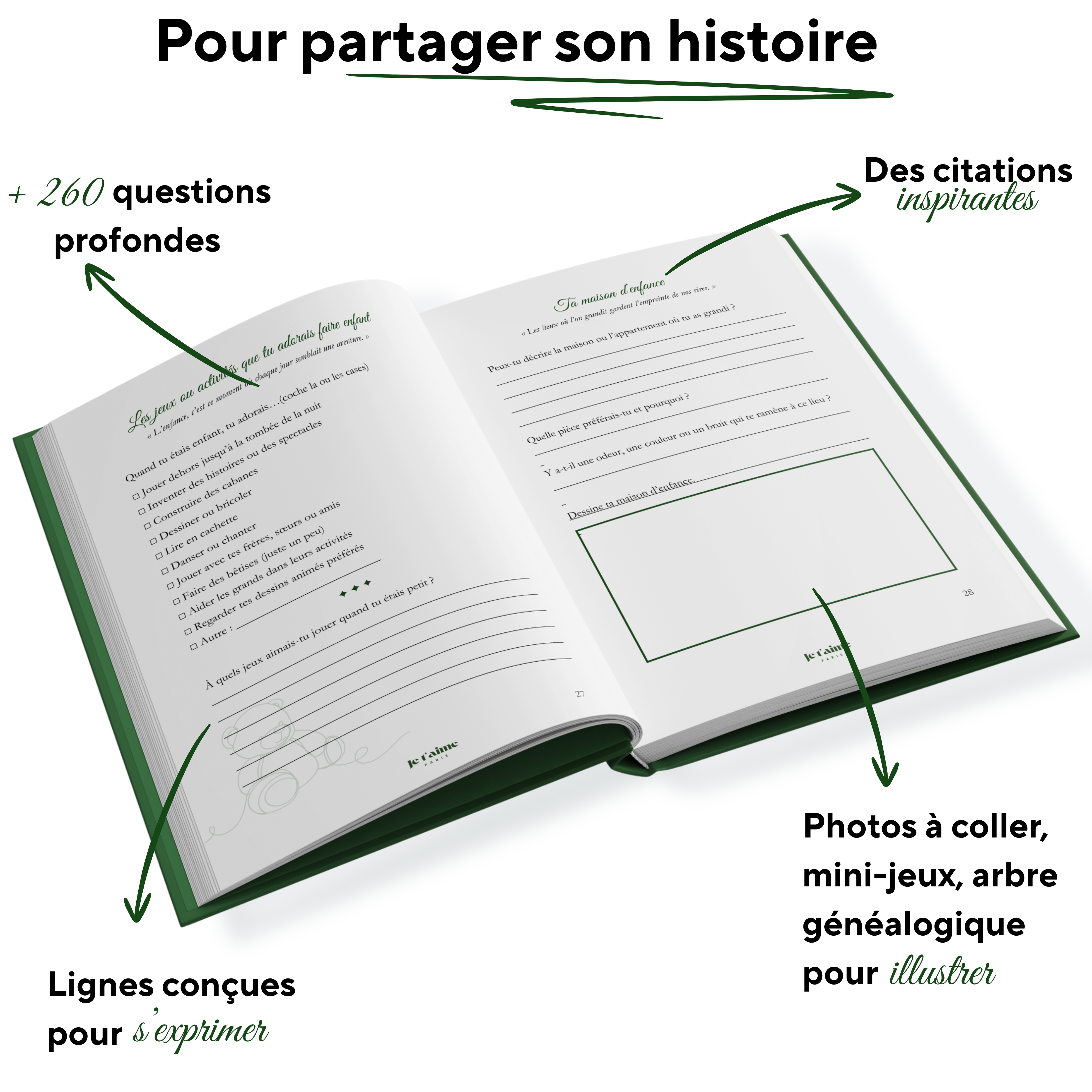 Raconte-moi ton histoire - Livre Jetaimeparis France