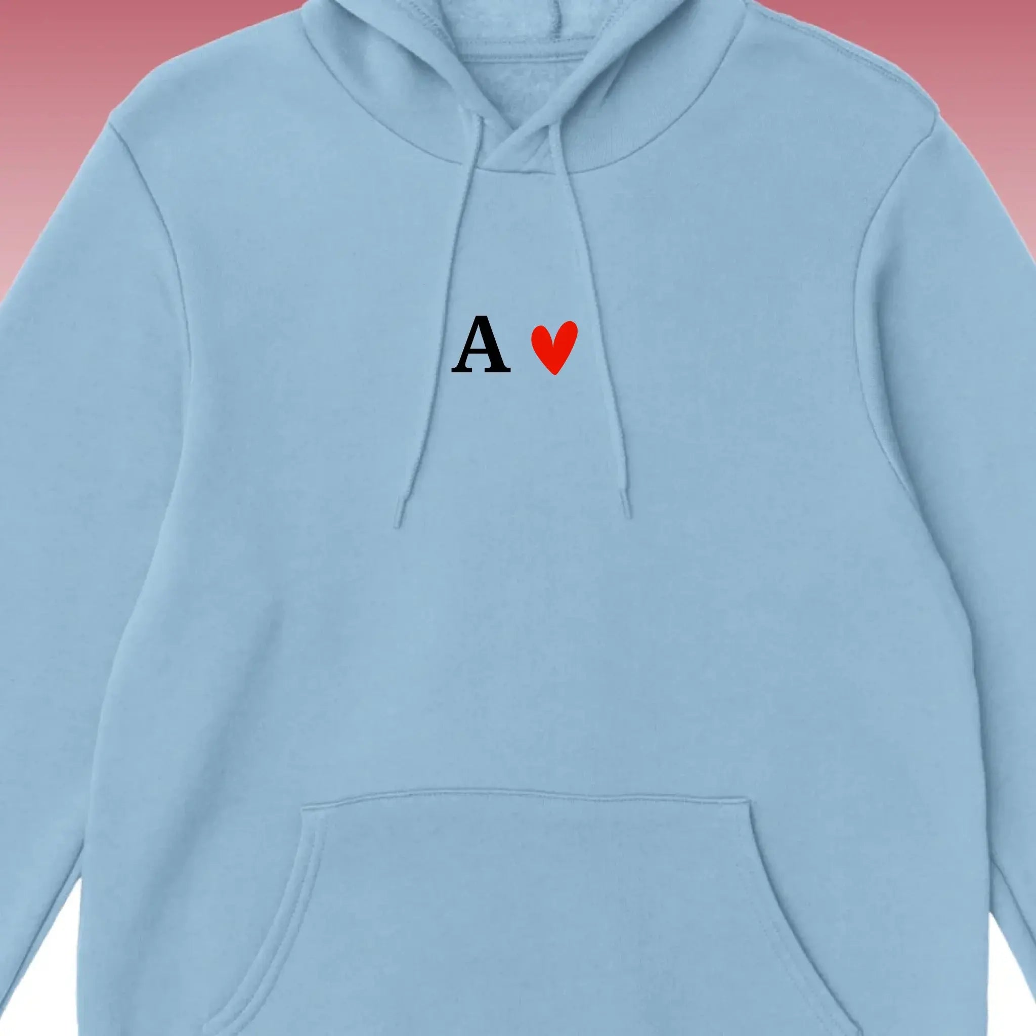 Pull à capuche brodée - Unisexe Torse-Bleu-clair-3XL Product vendor