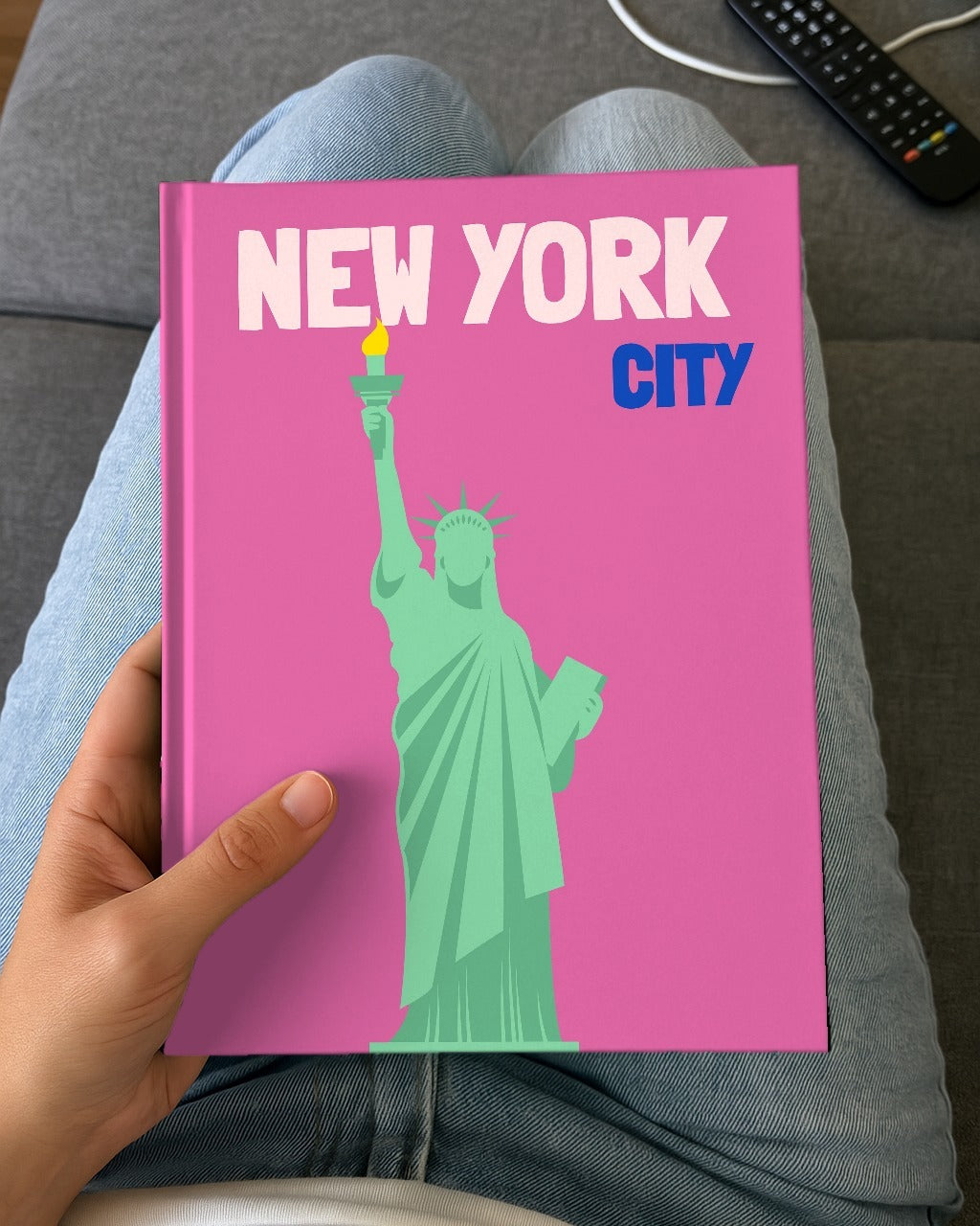Album photo souvenir New York tenu en main, couverture rigide 21 x 28 cm