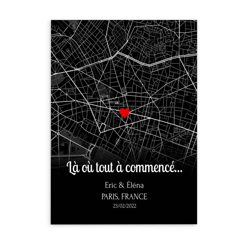 Lieu de Rencontre (Ed. N&B) - Affiche personnalisée