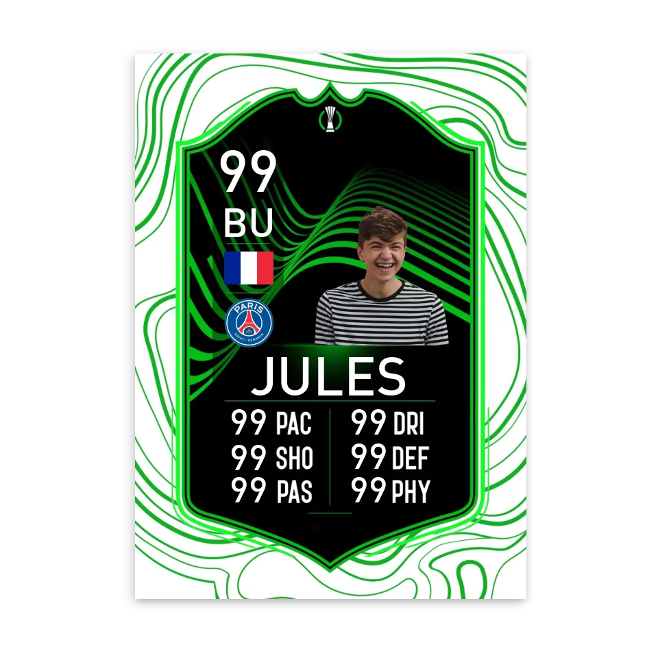 Carte FUT personnalisé - Affiche personnalisée