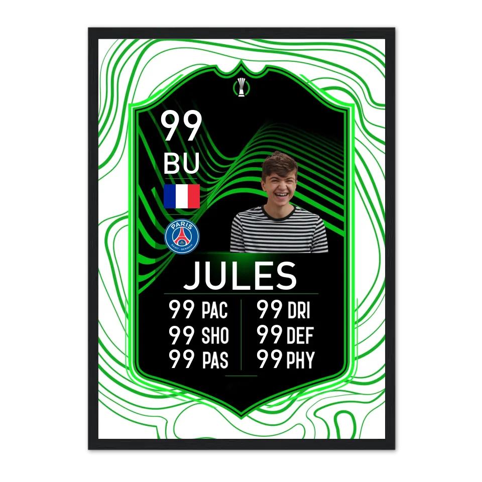 Carte FUT personnalisé - Affiche personnalisée