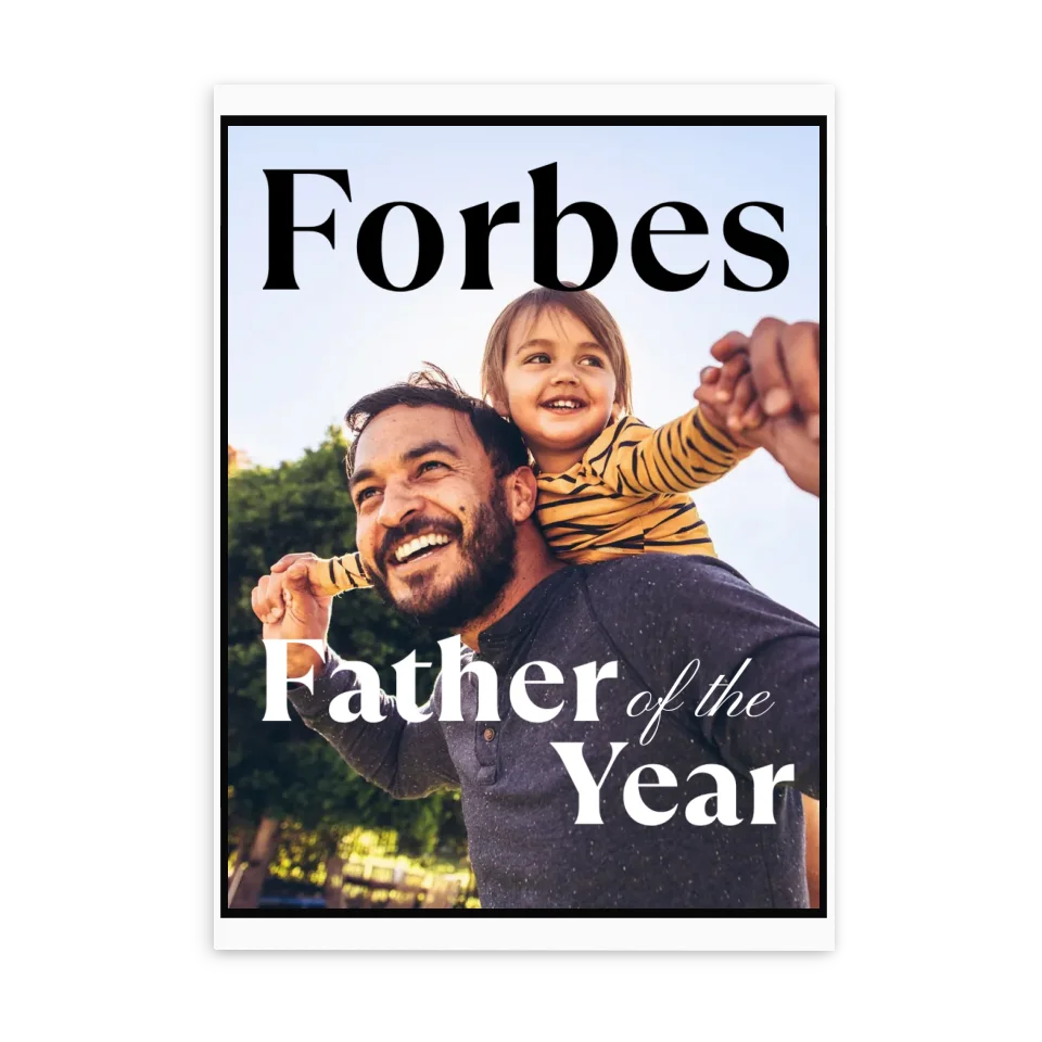 Affiche magazine "Papa de l'année"  Jetaimeparis France