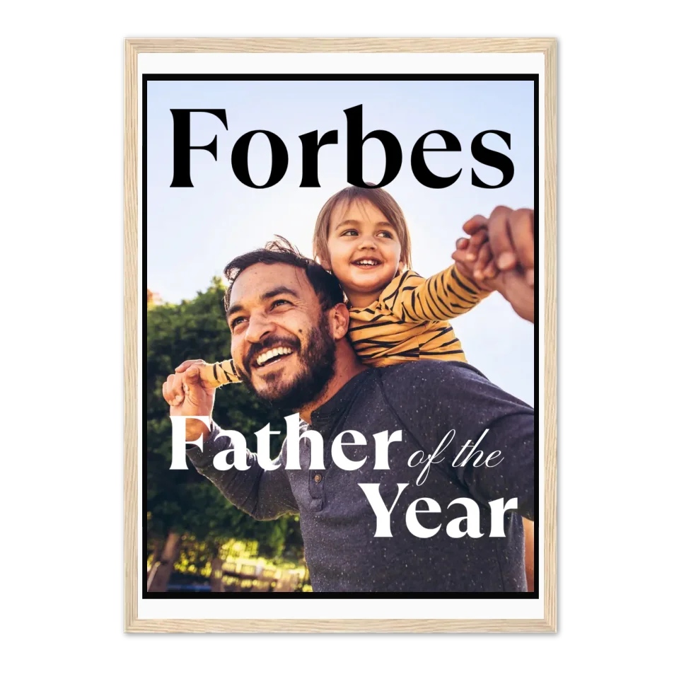 Affiche magazine "Papa de l'année"  Jetaimeparis France