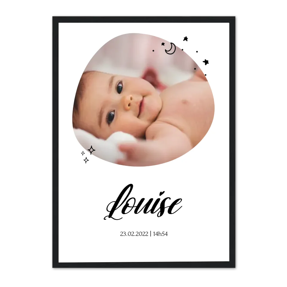Photo Naissance - Affiche personnalisée  Jetaimeparis France