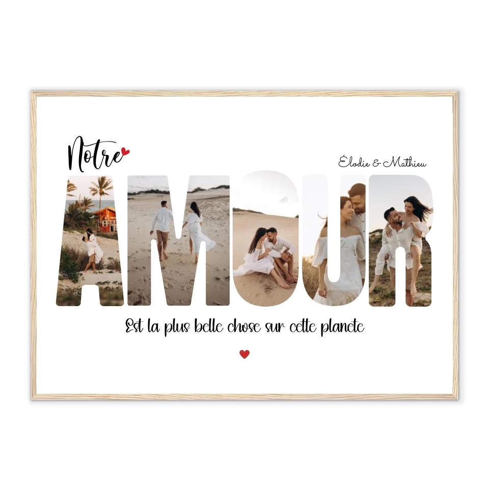 Notre Amour - Affiche personnalisée