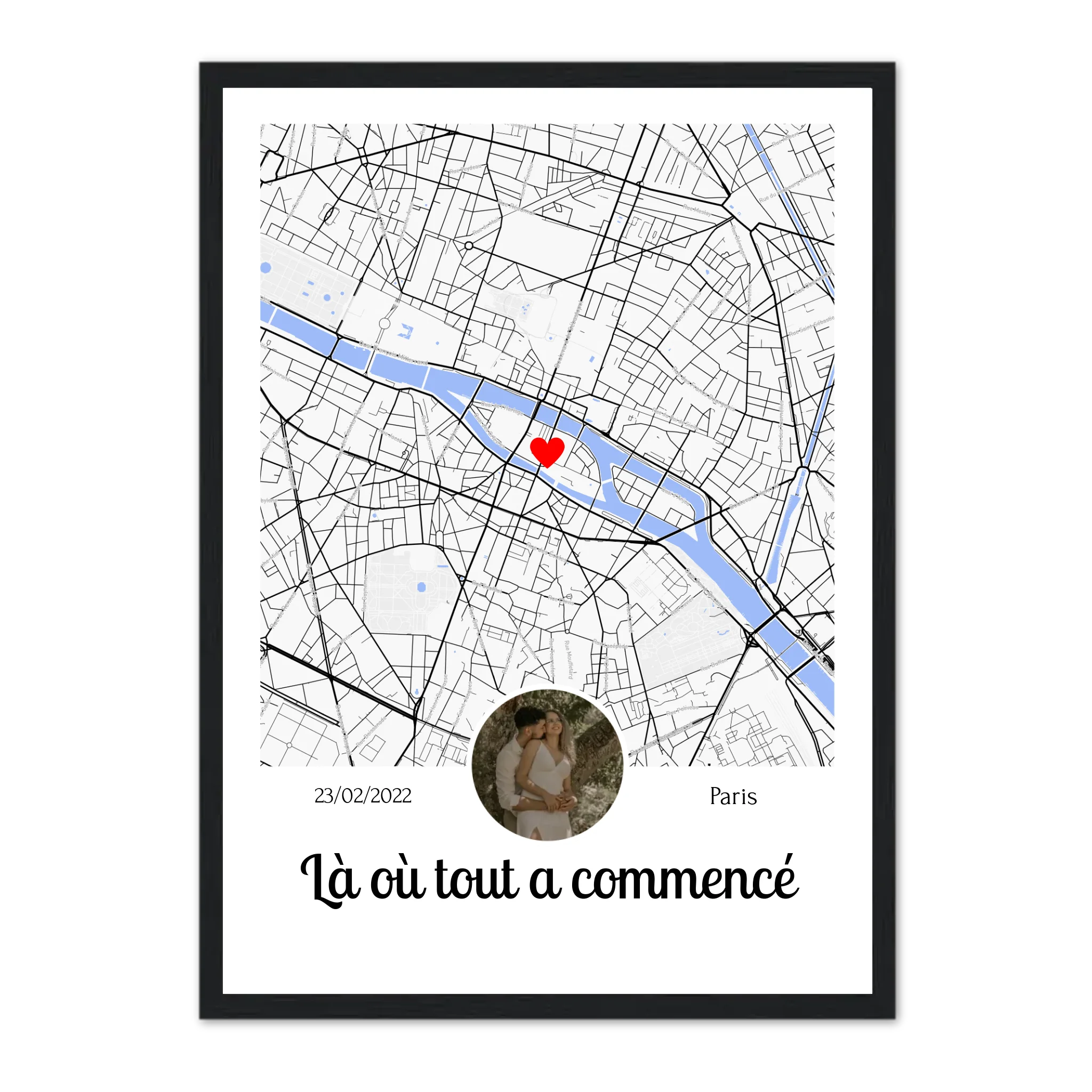 Lieu de Rencontre Photo - Affiche personnalisée  Jetaimeparis France