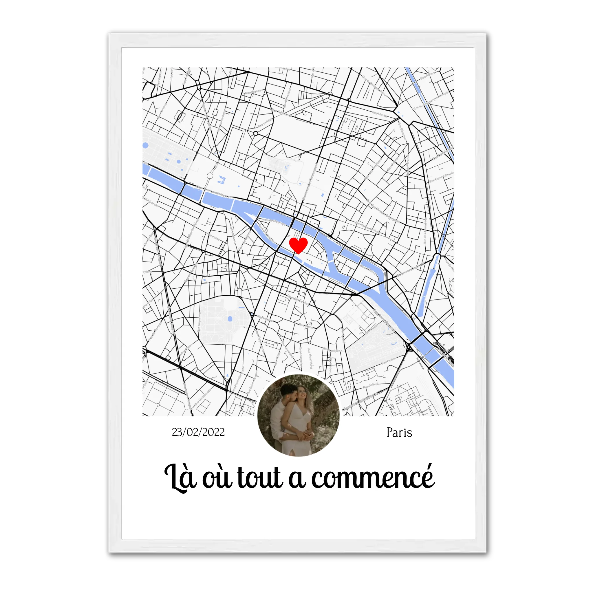 Lieu de Rencontre Photo - Affiche personnalisée  Jetaimeparis France