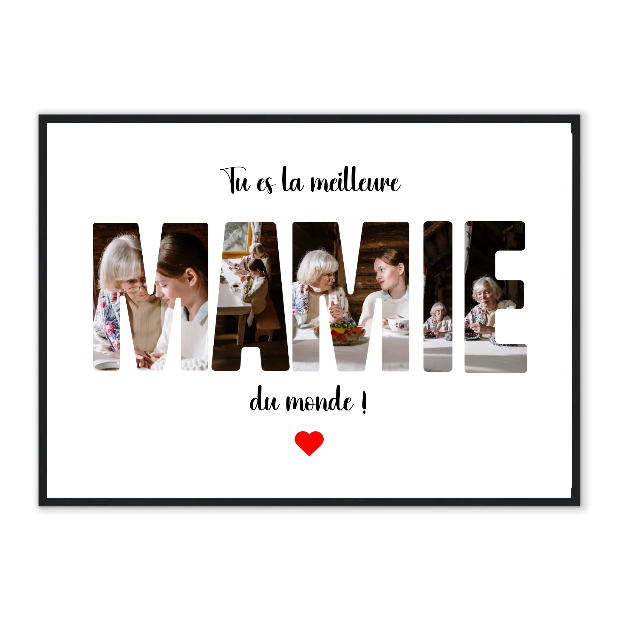 La meilleure Mamie - Affiche personnalisée  Jetaimeparis France