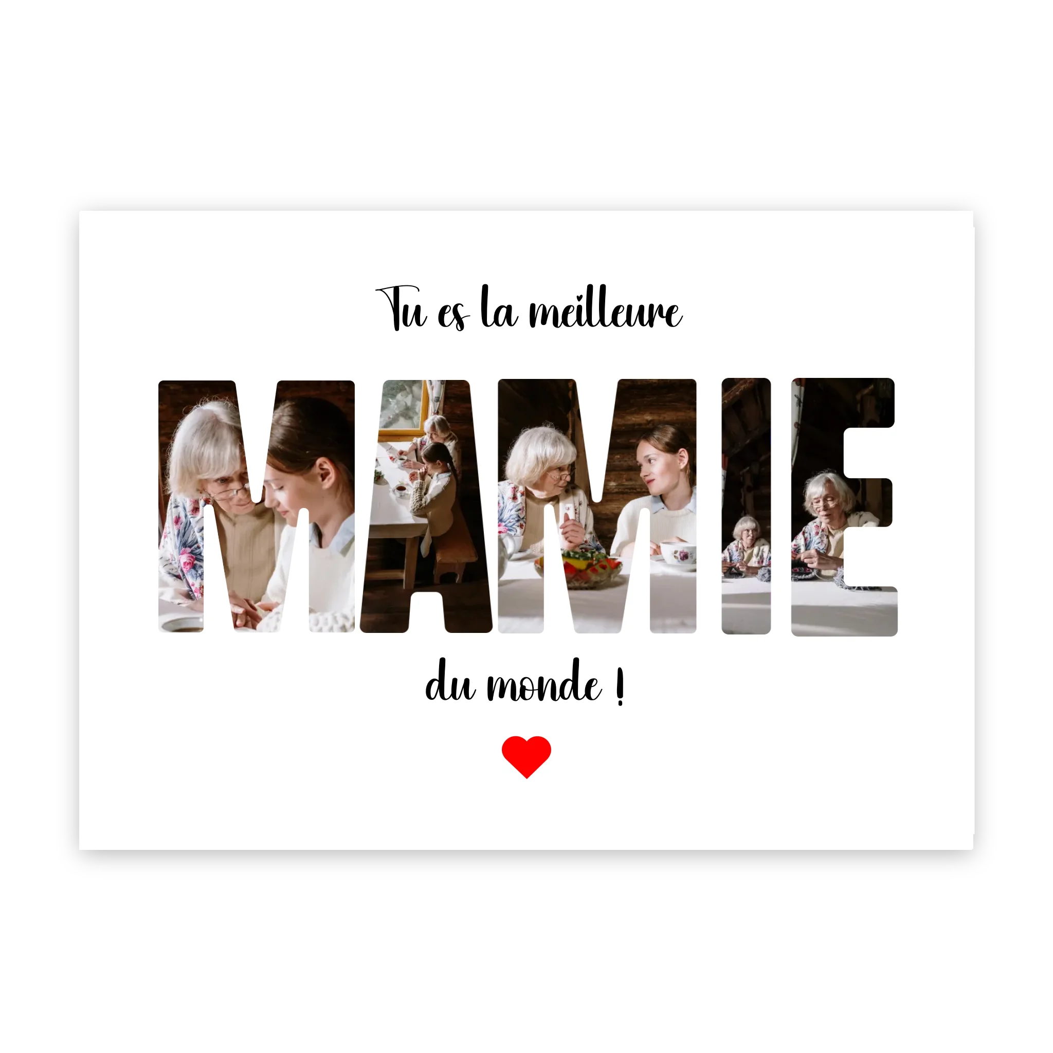 La meilleure Mamie - Affiche personnalisée  Jetaimeparis France