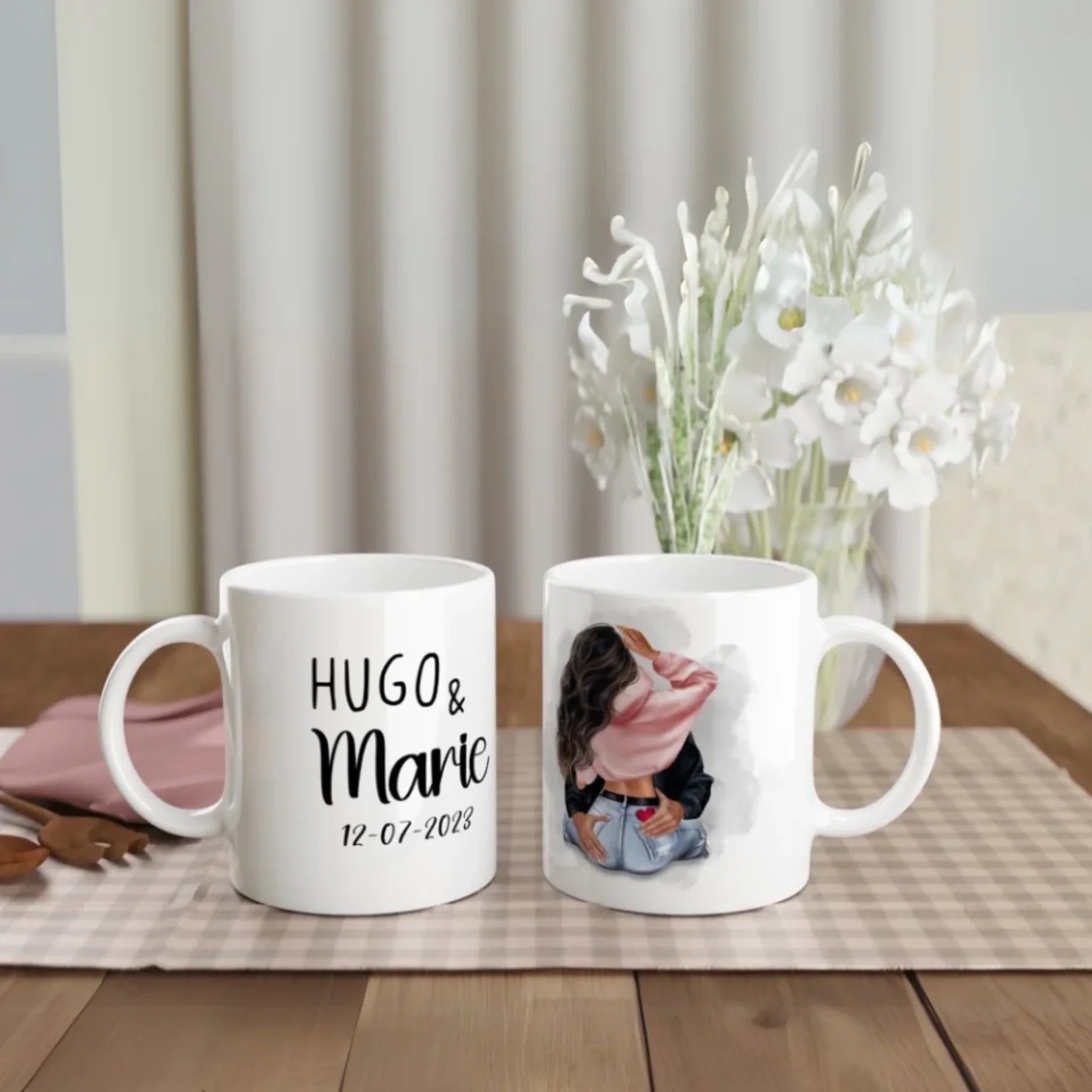Mug Personnalisé - Illustration Couple