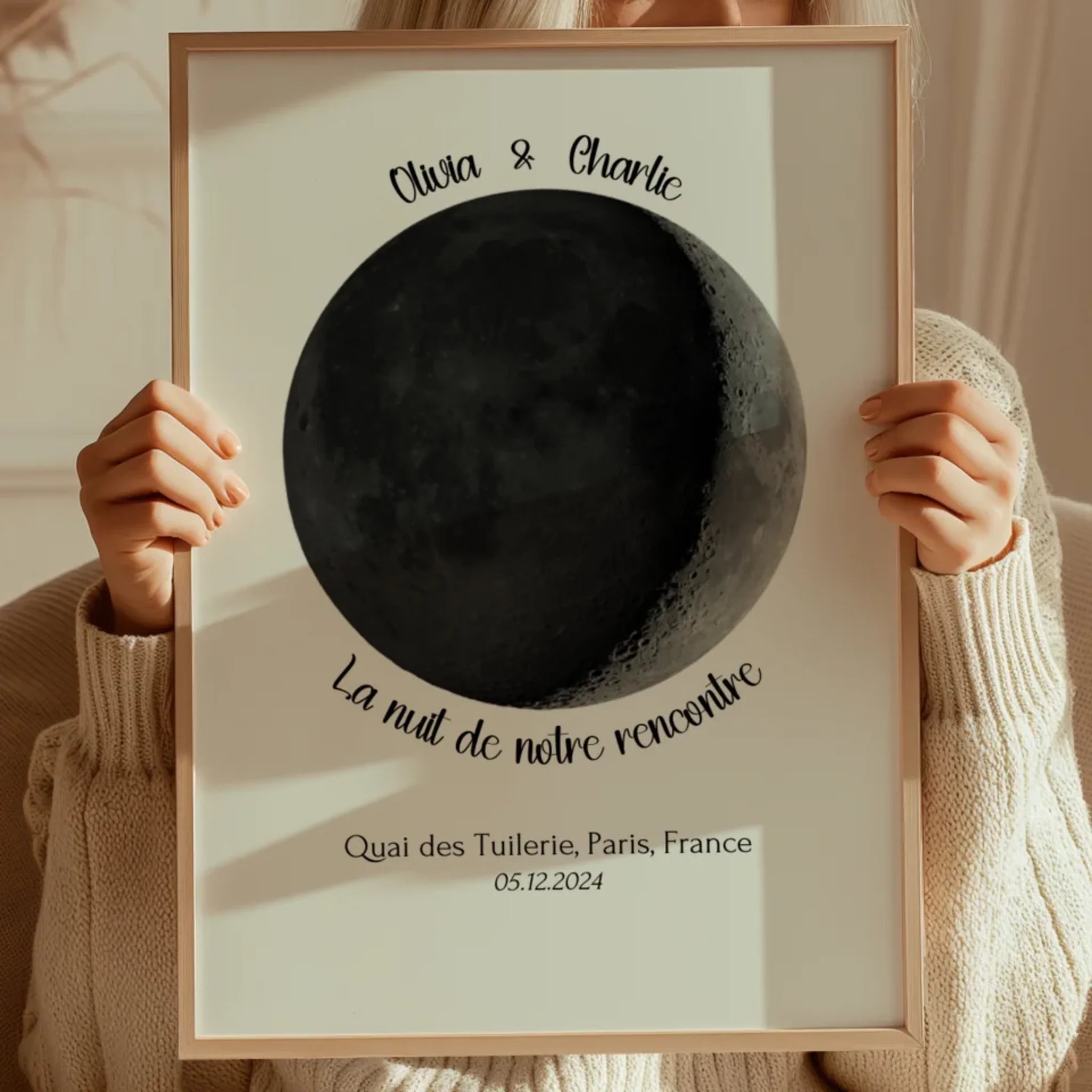 Phase de Lune - Affiche personnalisée