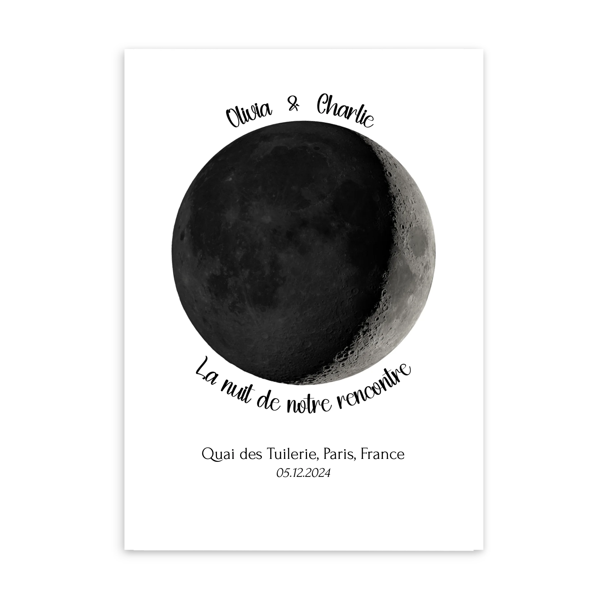 Phase de Lune - Affiche personnalisée