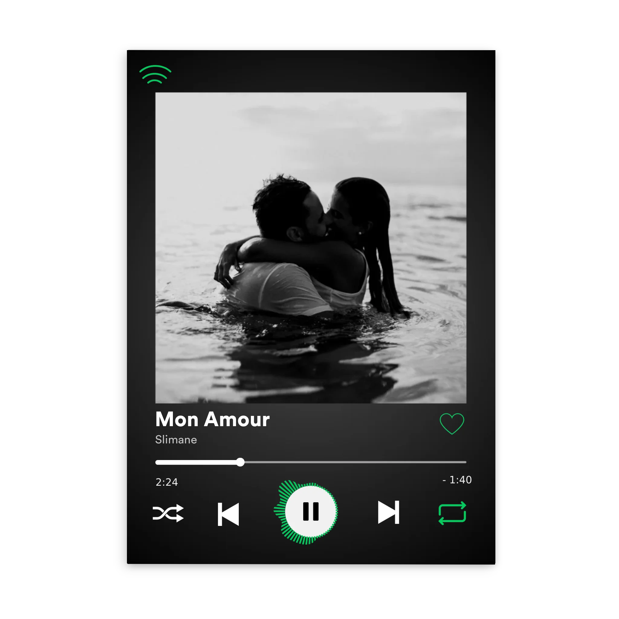 Spotify (Ed.Sombre) - Affiche Personnalisée  Jetaimeparis France