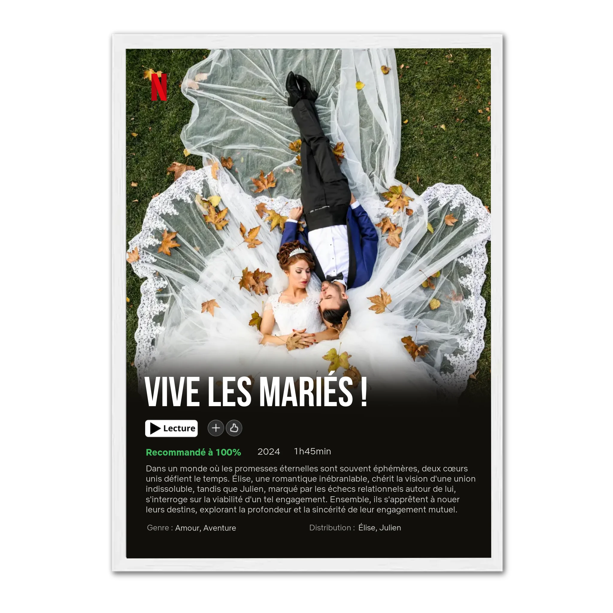 Notre Propre Film (Ed. Mariage) - Affiche personnalisée  Jetaimeparis France