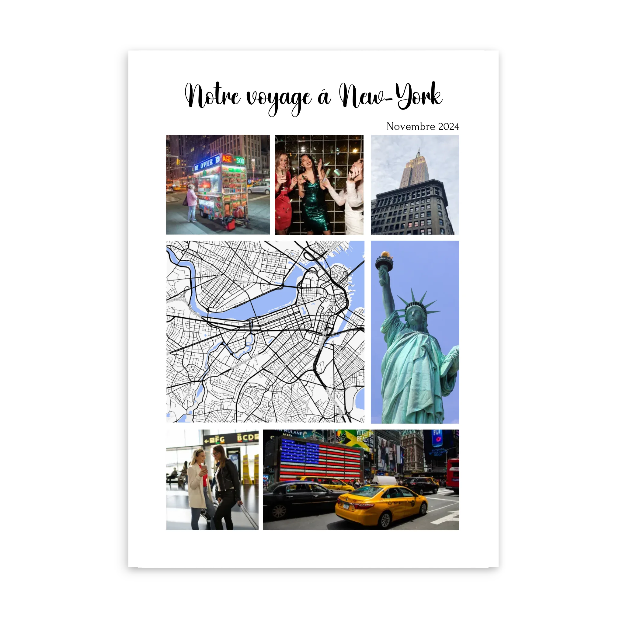 Notre souvenir de voyage - Affiche personnalisée