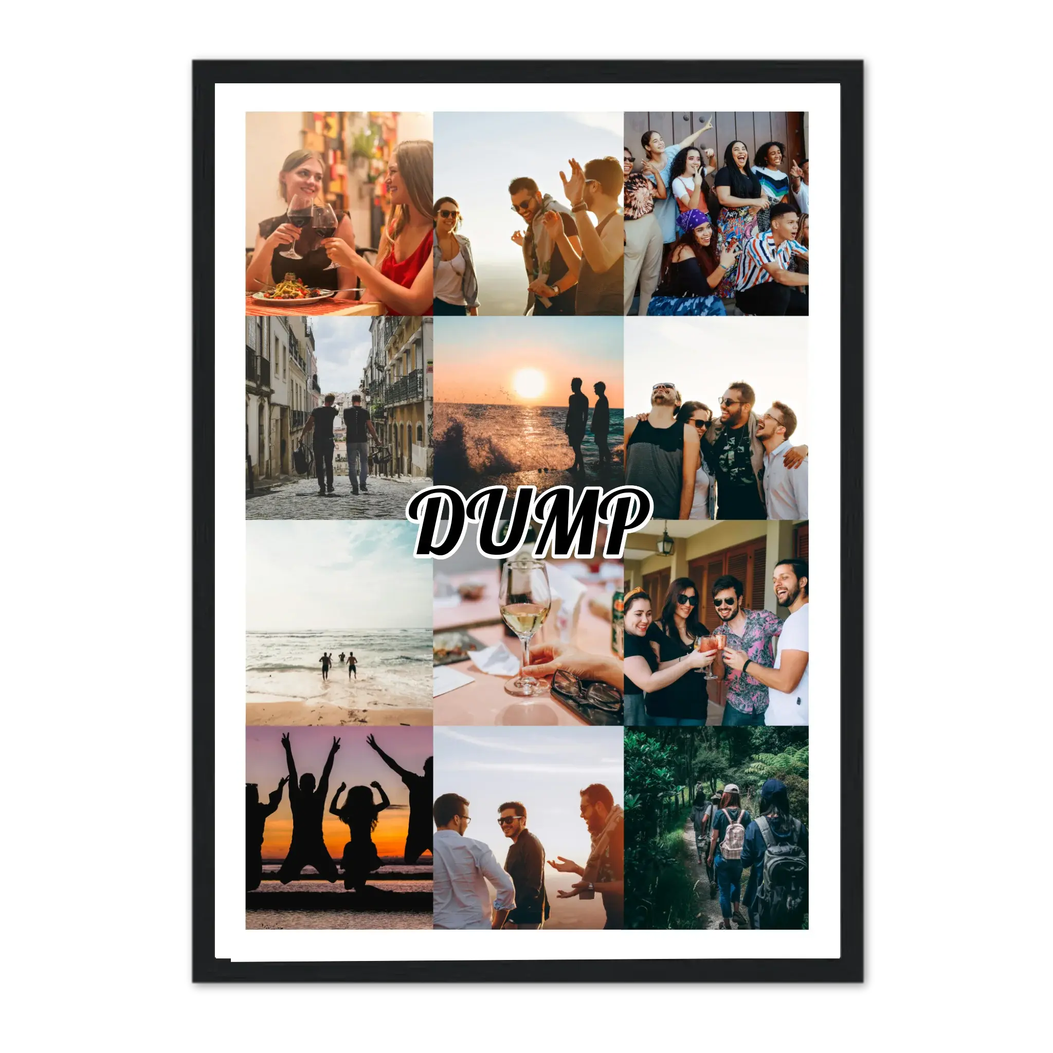 DUMP - Affiche personnalisée  Cadre-Vertical-Noir-Ed.-Limité-75x100-cm  Jetaimeparis France