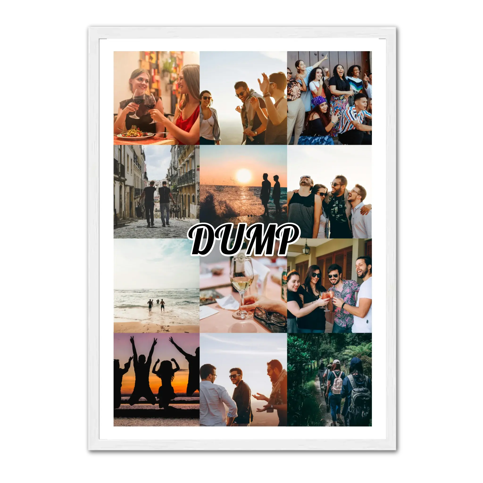 DUMP - Affiche personnalisée  Cadre-Vertical-Blanc-Ed.-Limité-75x100-cm  Jetaimeparis France